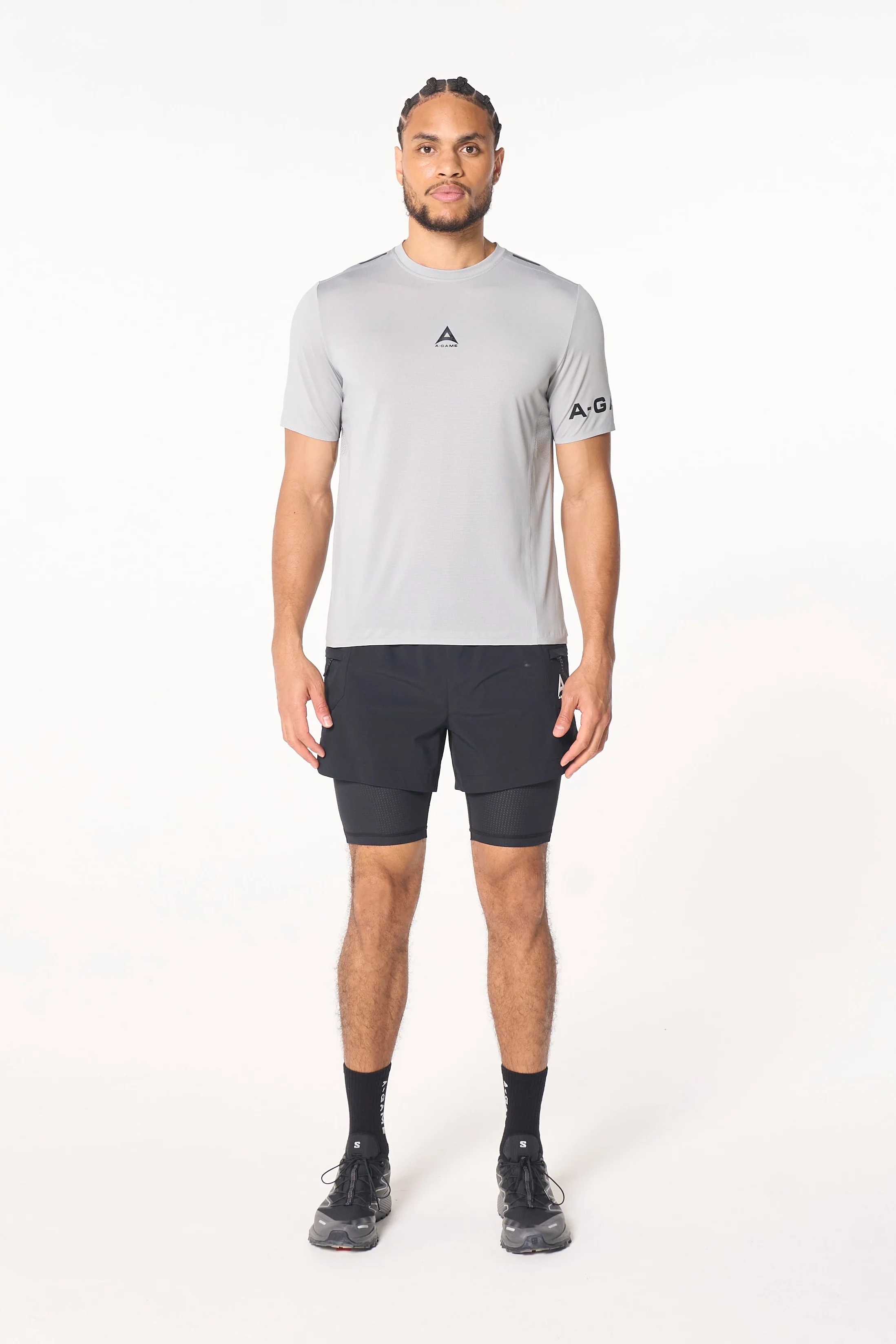 Men's 2-in-1 Cargo Shorts - Black