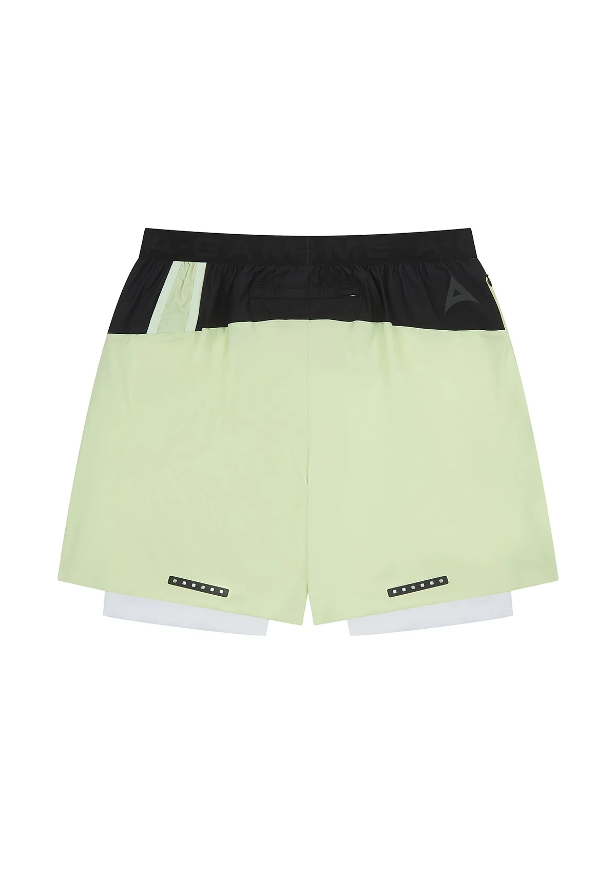 Men's 2-in-1 Shorts - Lime/Black/White - Image 5