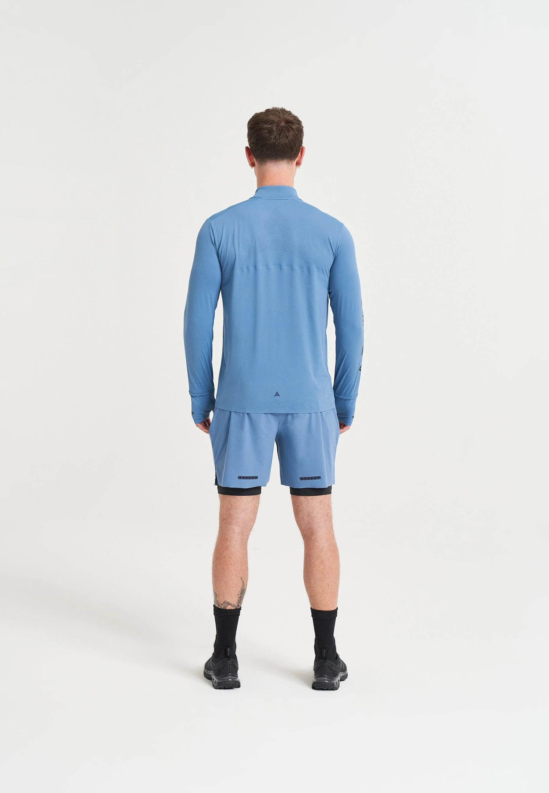 Men's 2-in-1 Shorts - Ocean Blue - Image 3