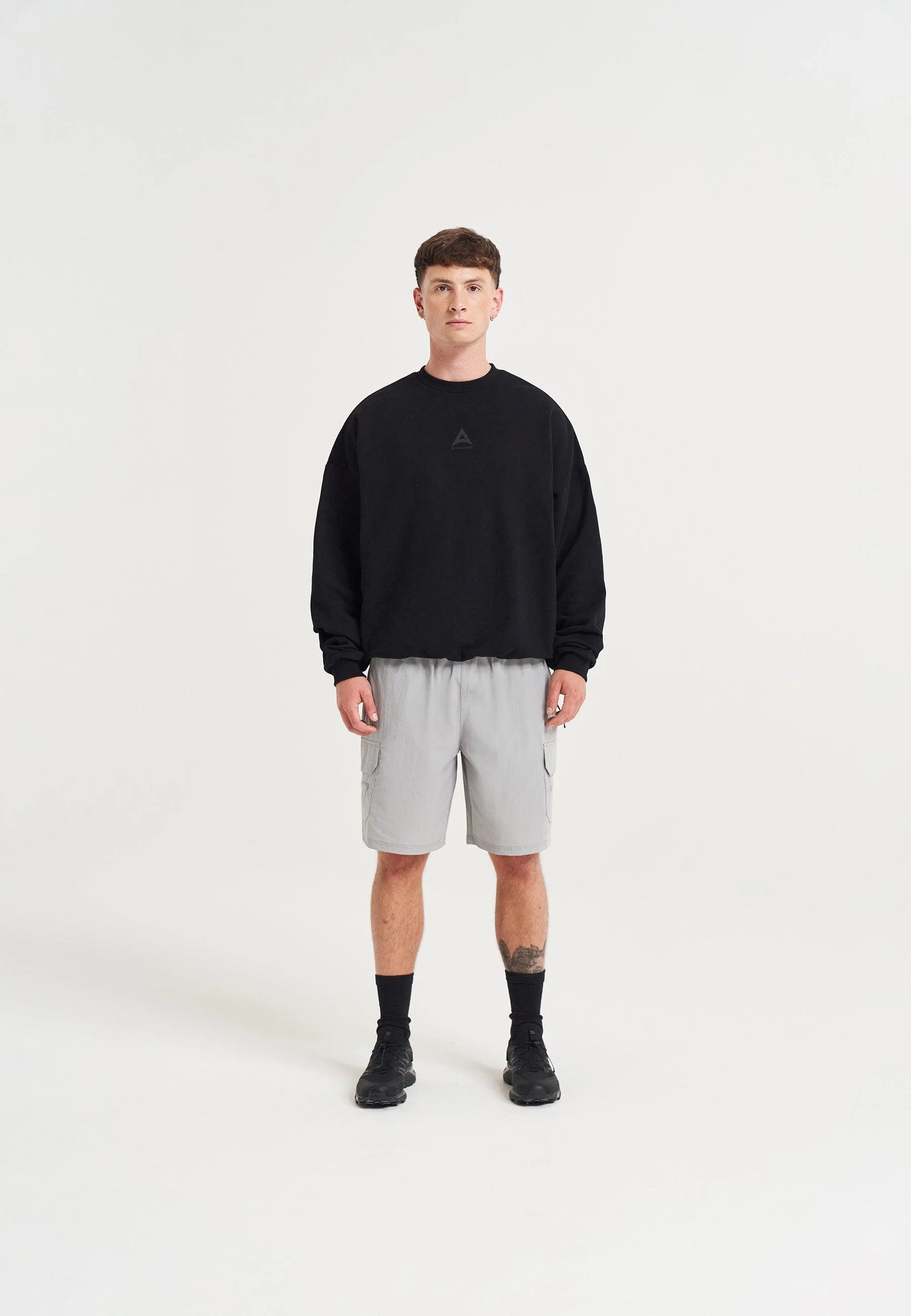 Men's Relaxed Sweatshirt - Black - Image 3