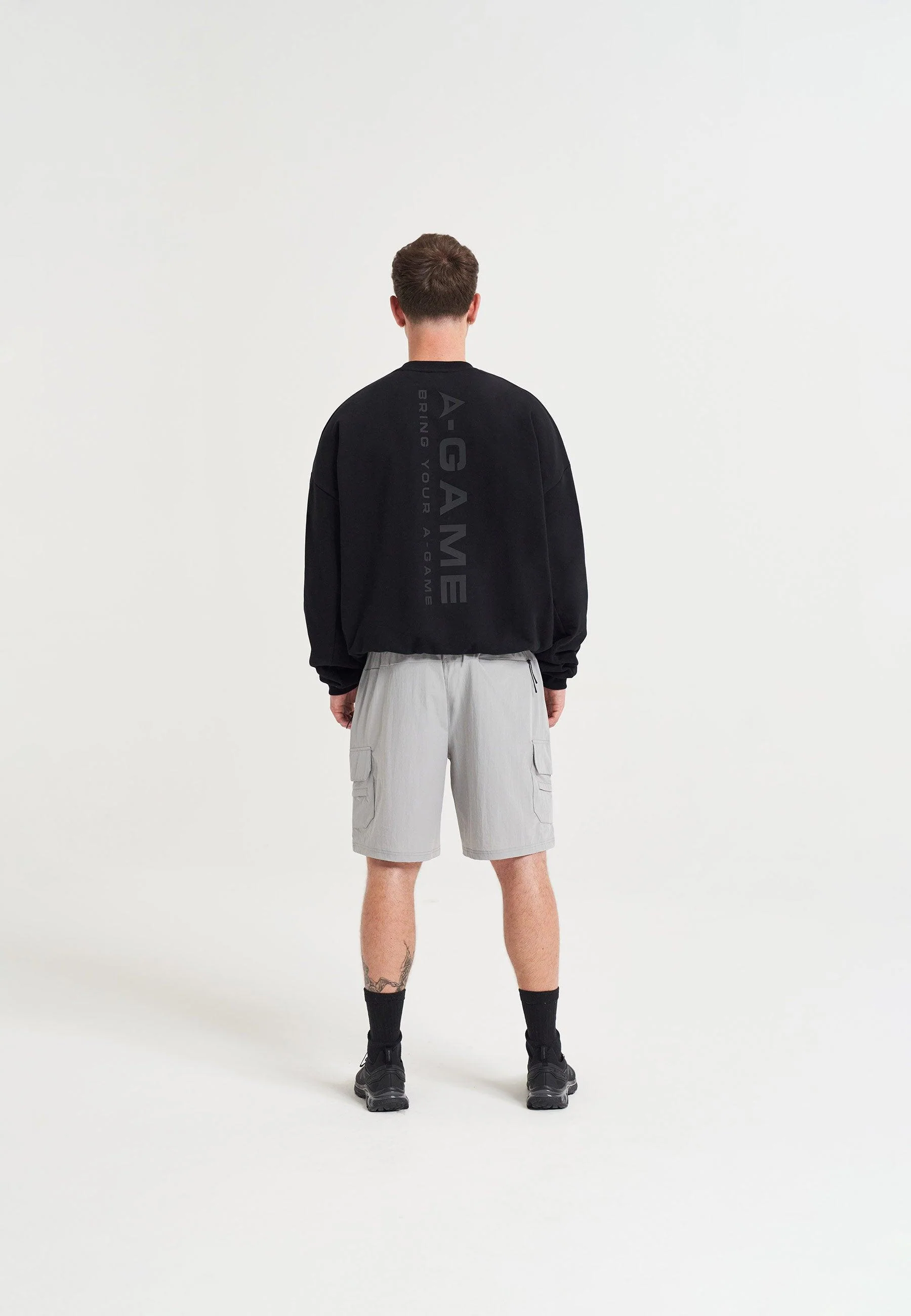 Men's Relaxed Sweatshirt - Black - Image 4