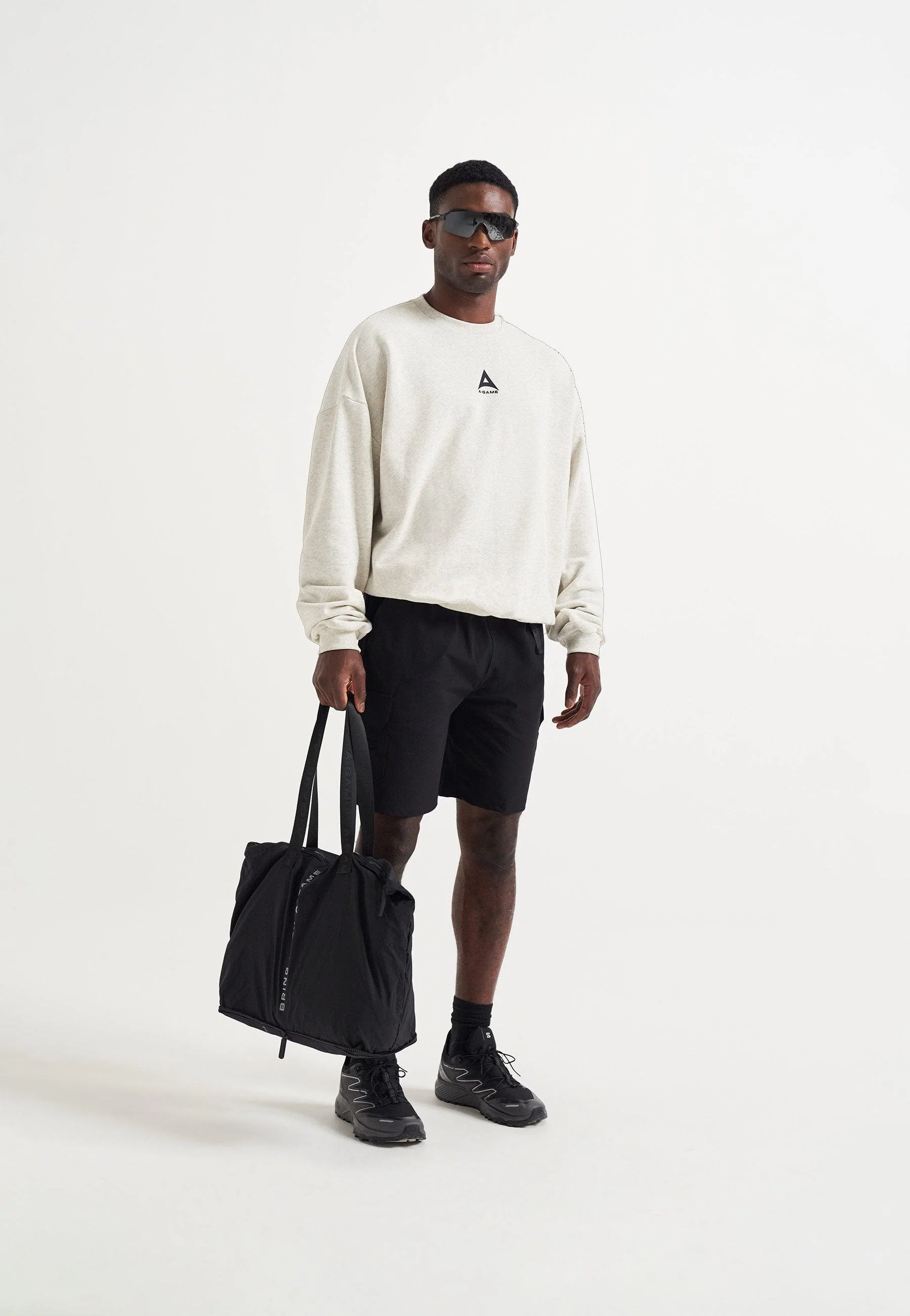 Men's Relaxed Sweatshirt - Snow Marl - Image 3