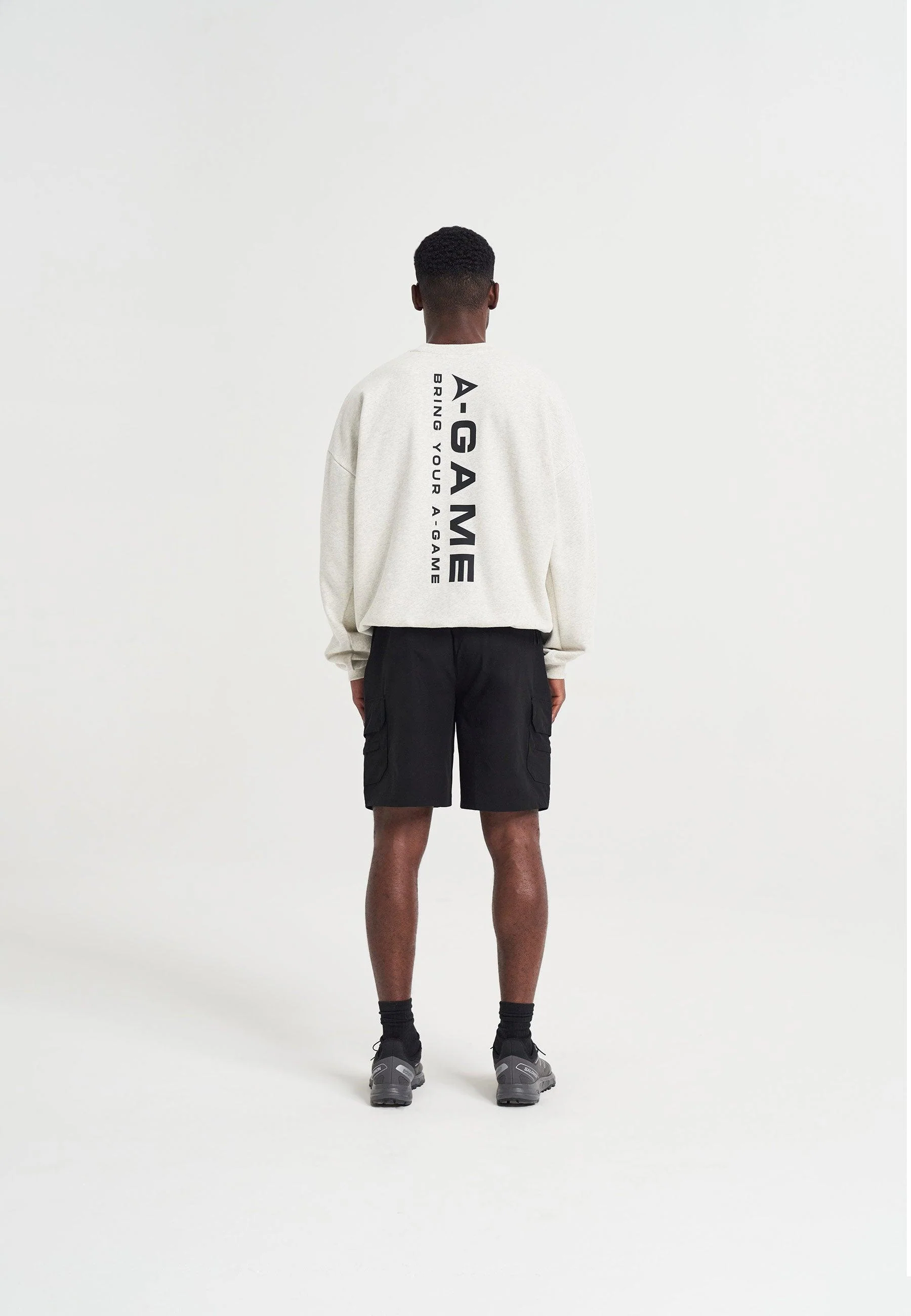 Men's Relaxed Sweatshirt - Snow Marl - Image 4