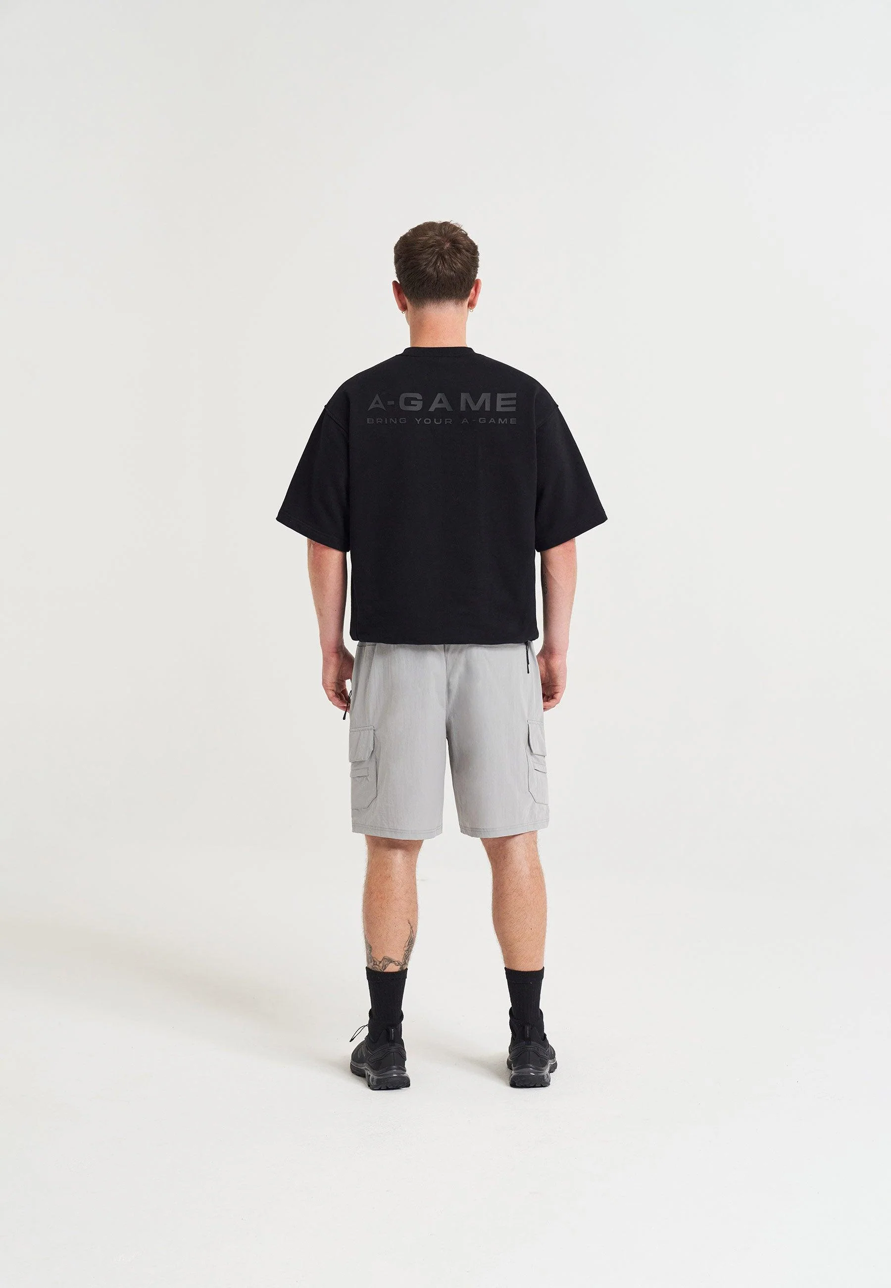 Men's Short Sleeve Sweatshirt - Black - Image 4