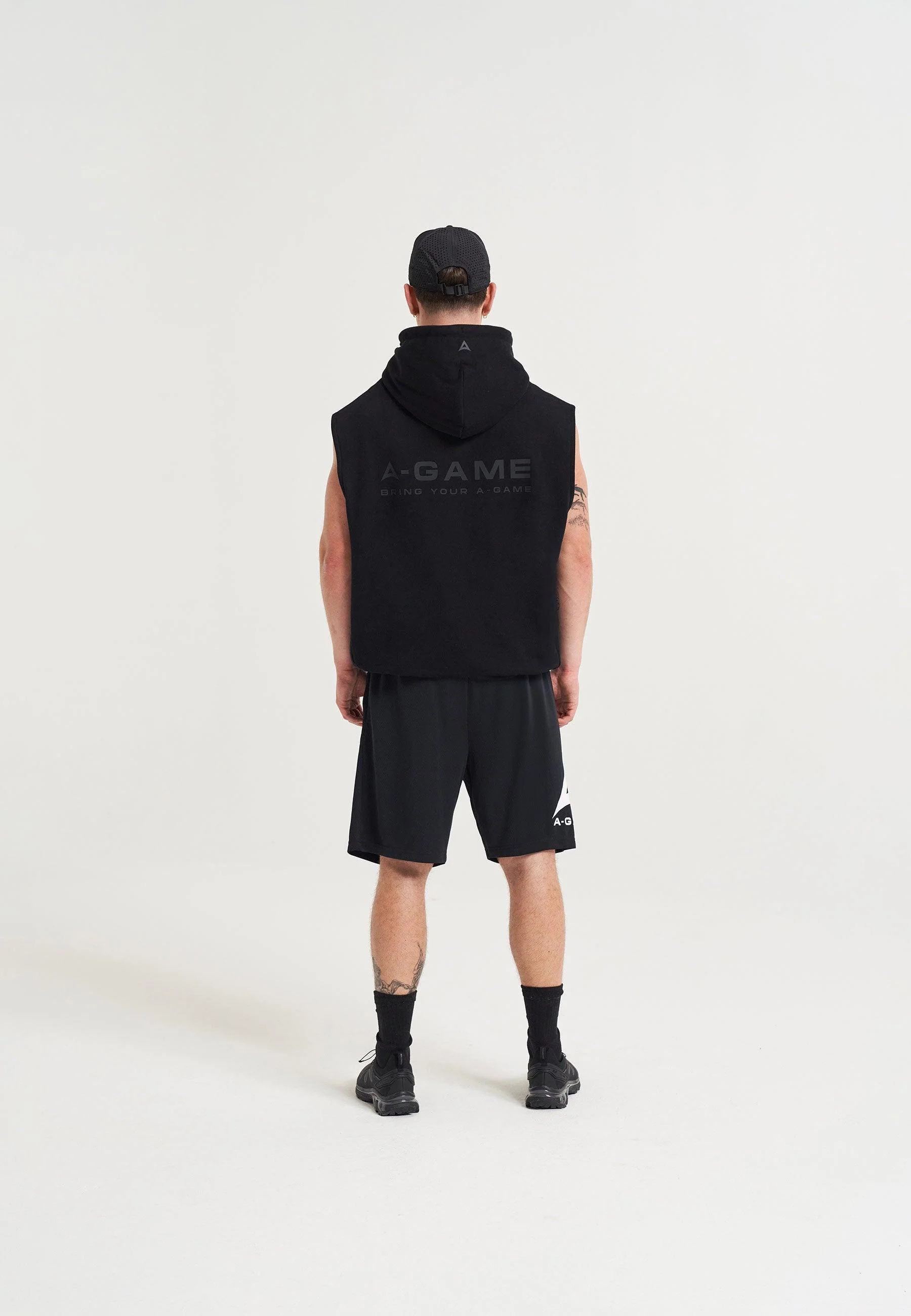 Men's Sleeveless Hoodie - Black - Image 4
