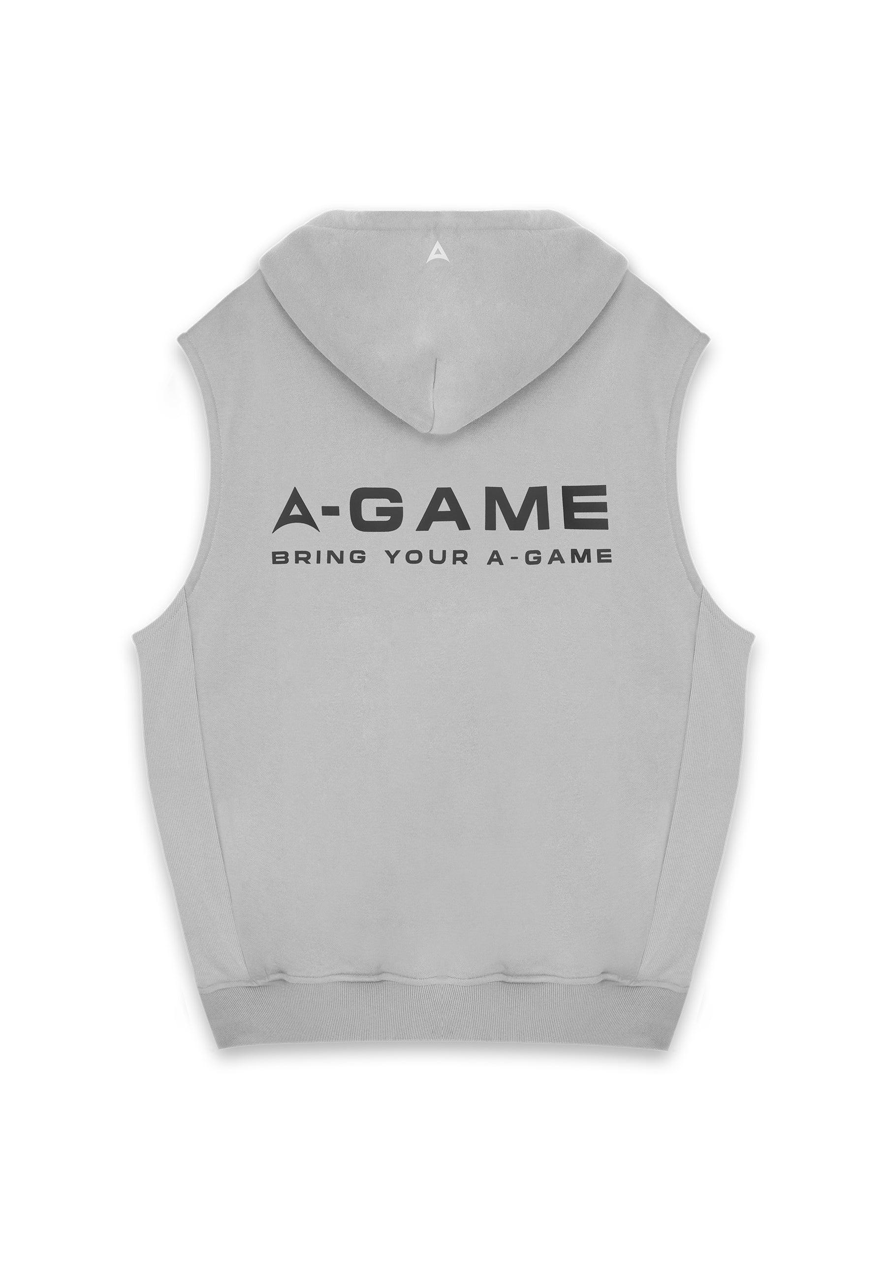 Men's Sleeveless Hoodie - Steel Grey - Image 6