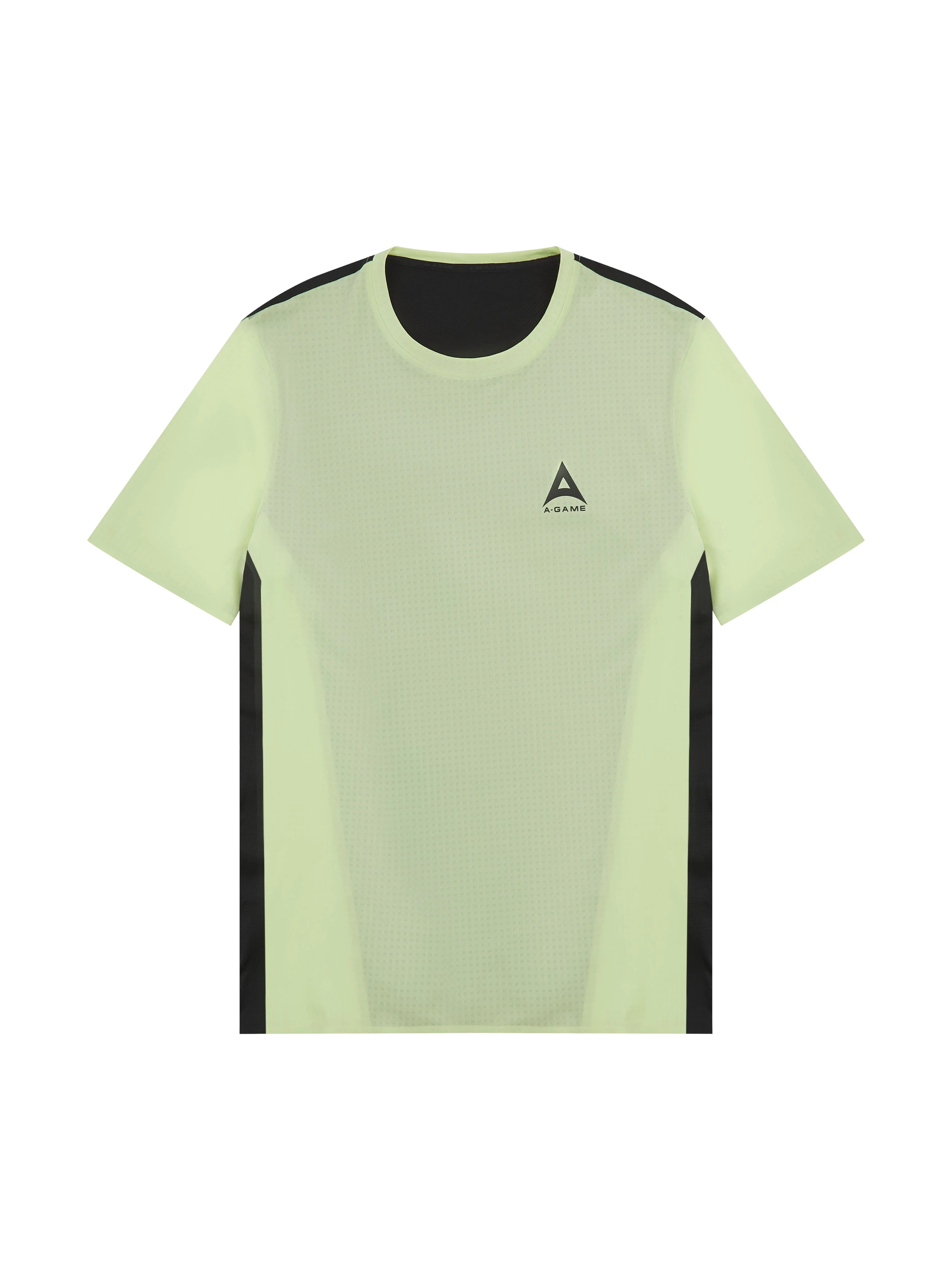Men's Panelled Training T-Shirt - Lime/Black - Image 4
