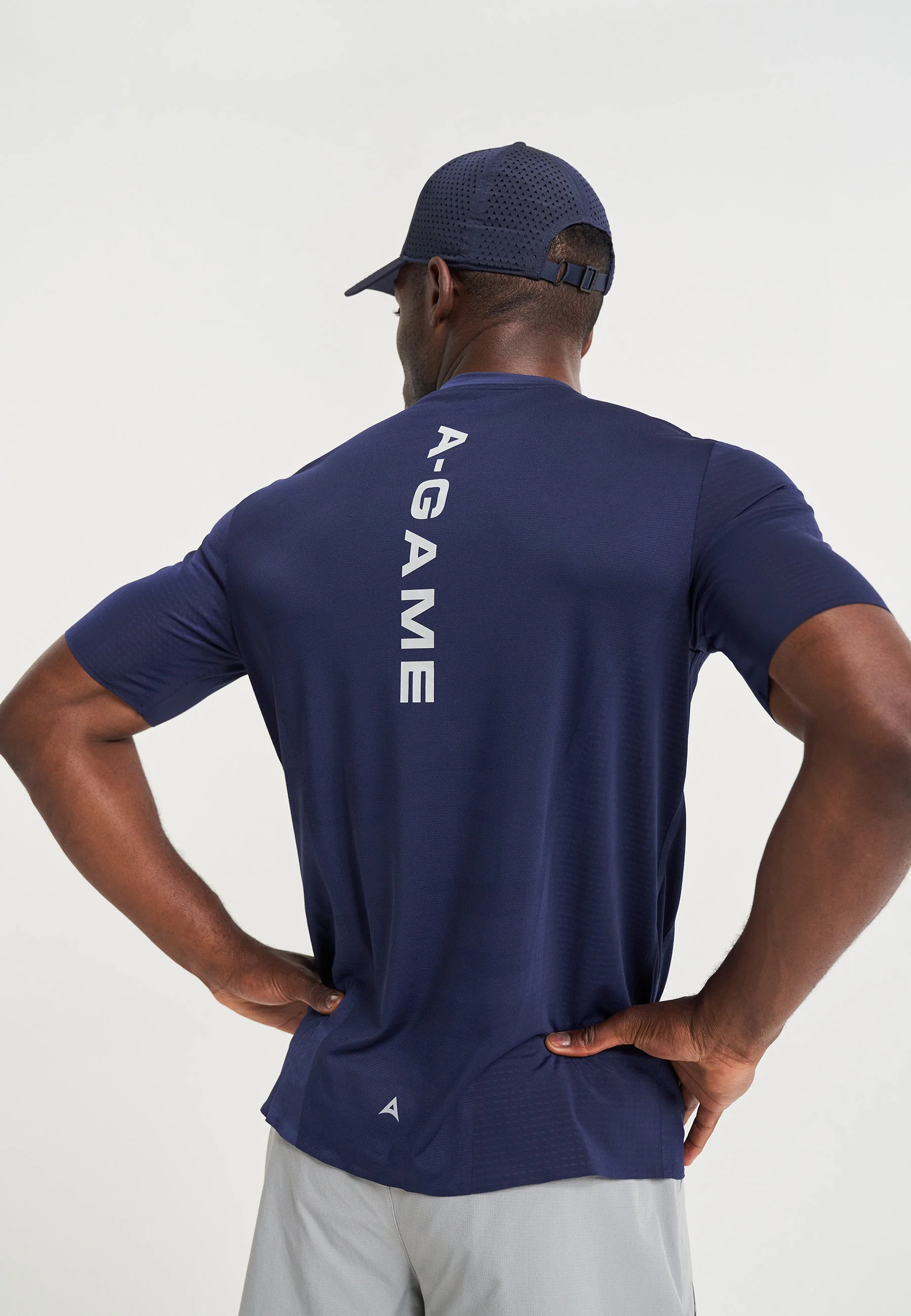 Men's Panelled Training T-Shirt - Navy
