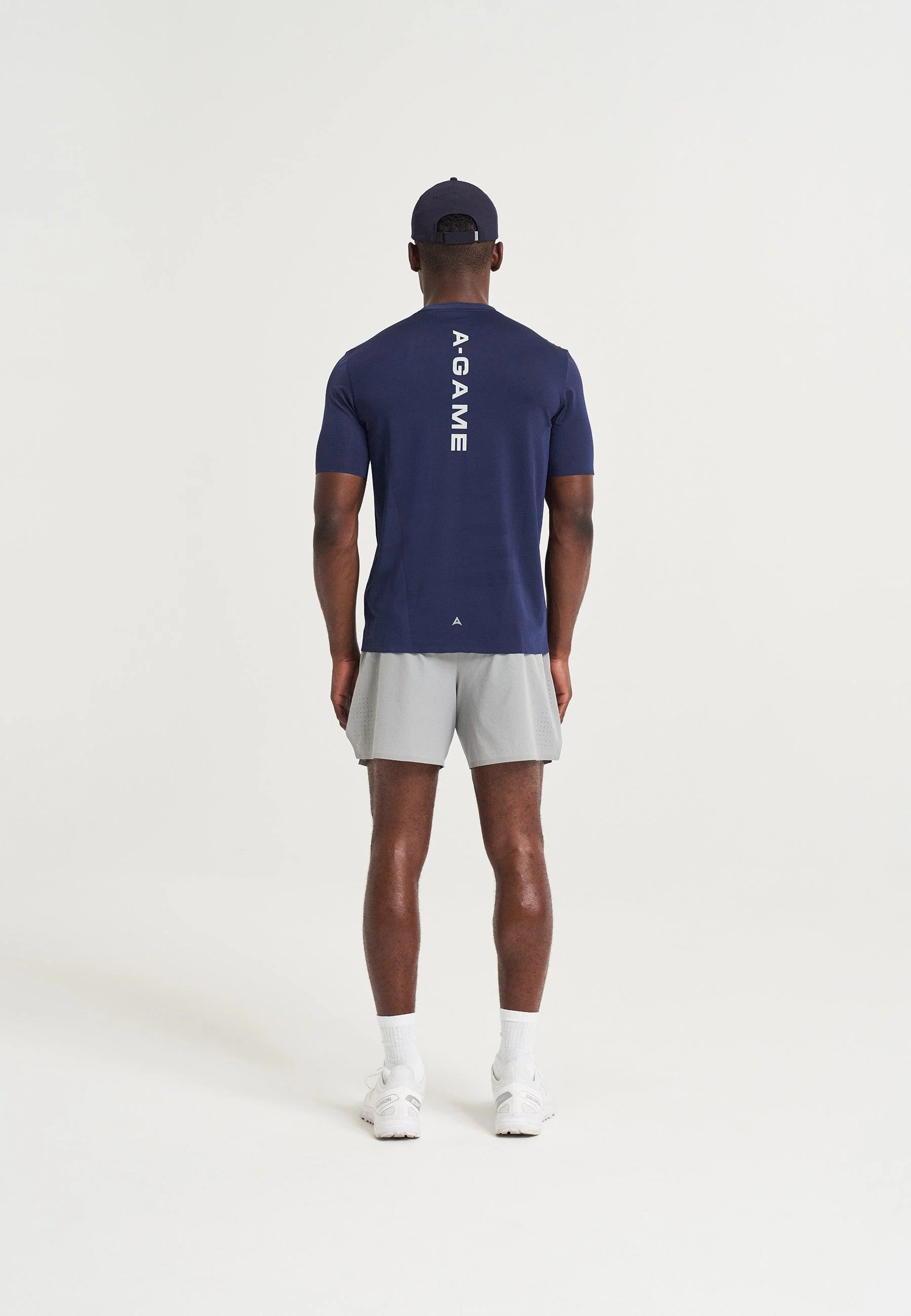 Men's Panelled Training T-Shirt - Navy - Image 3