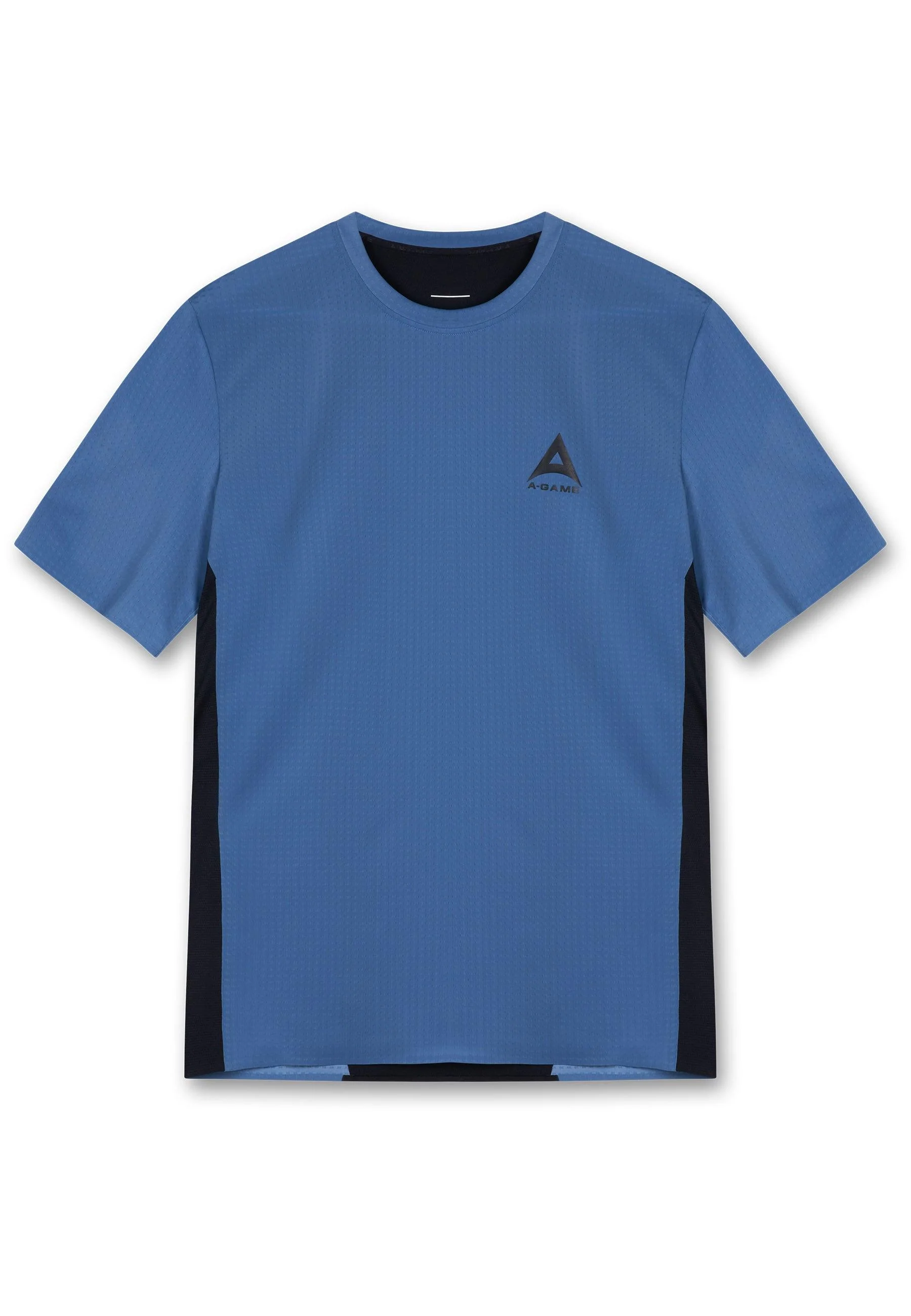Men's Panelled Training T-Shirt - Ocean Blue/Black - Image 4