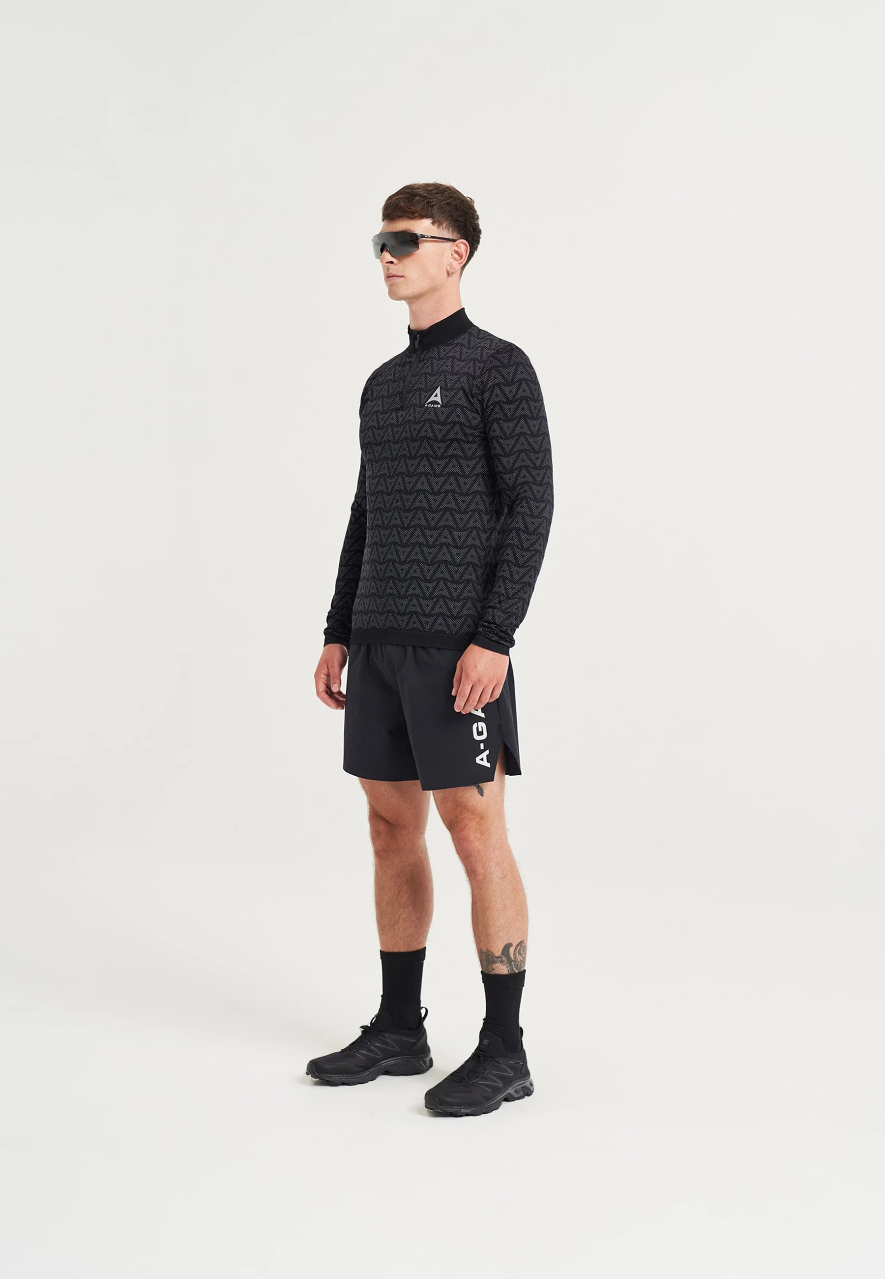 Men's Seamless Long Sleeve Top - Black - Image 4