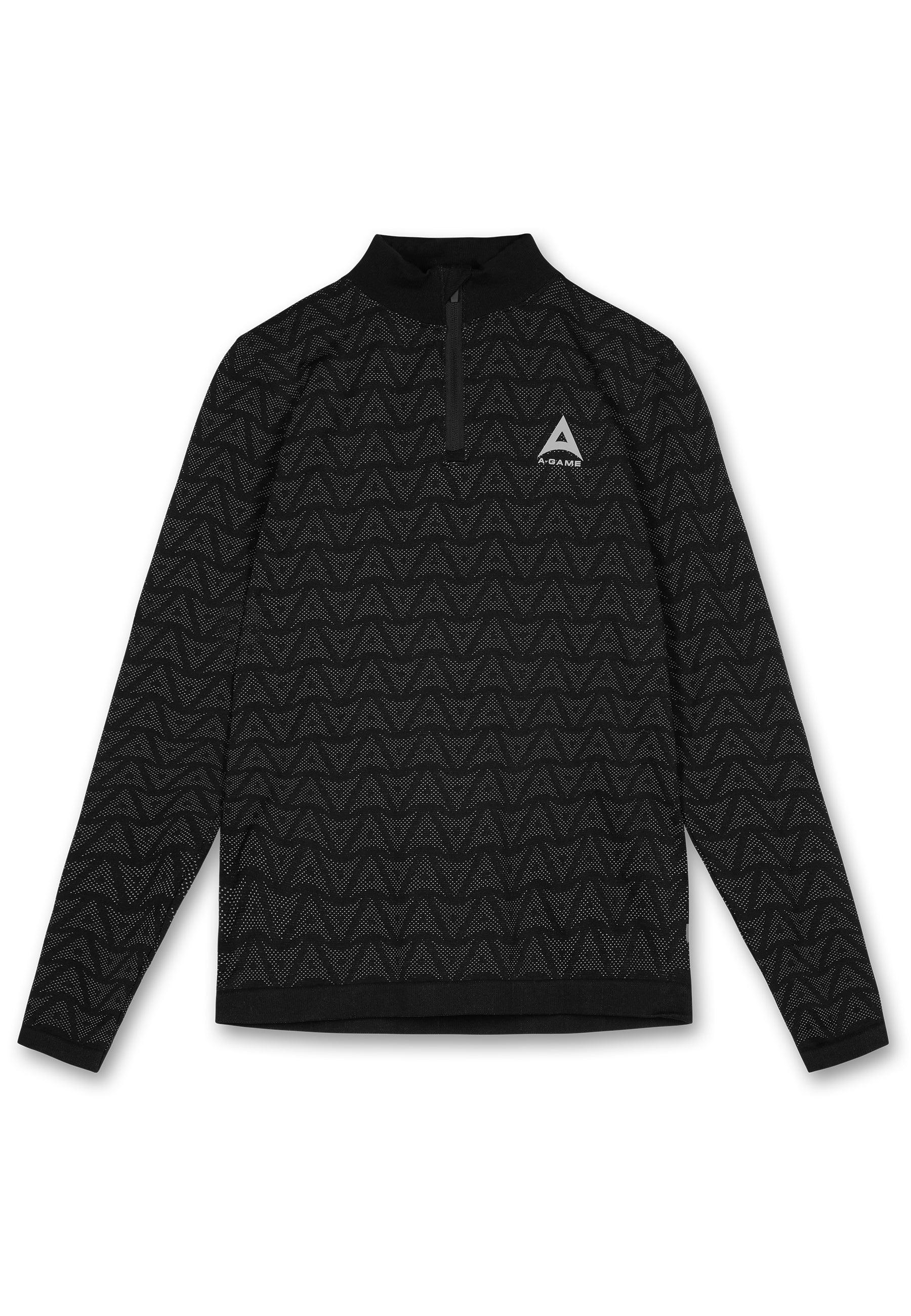 Men's Seamless Long Sleeve Top - Black - Image 5