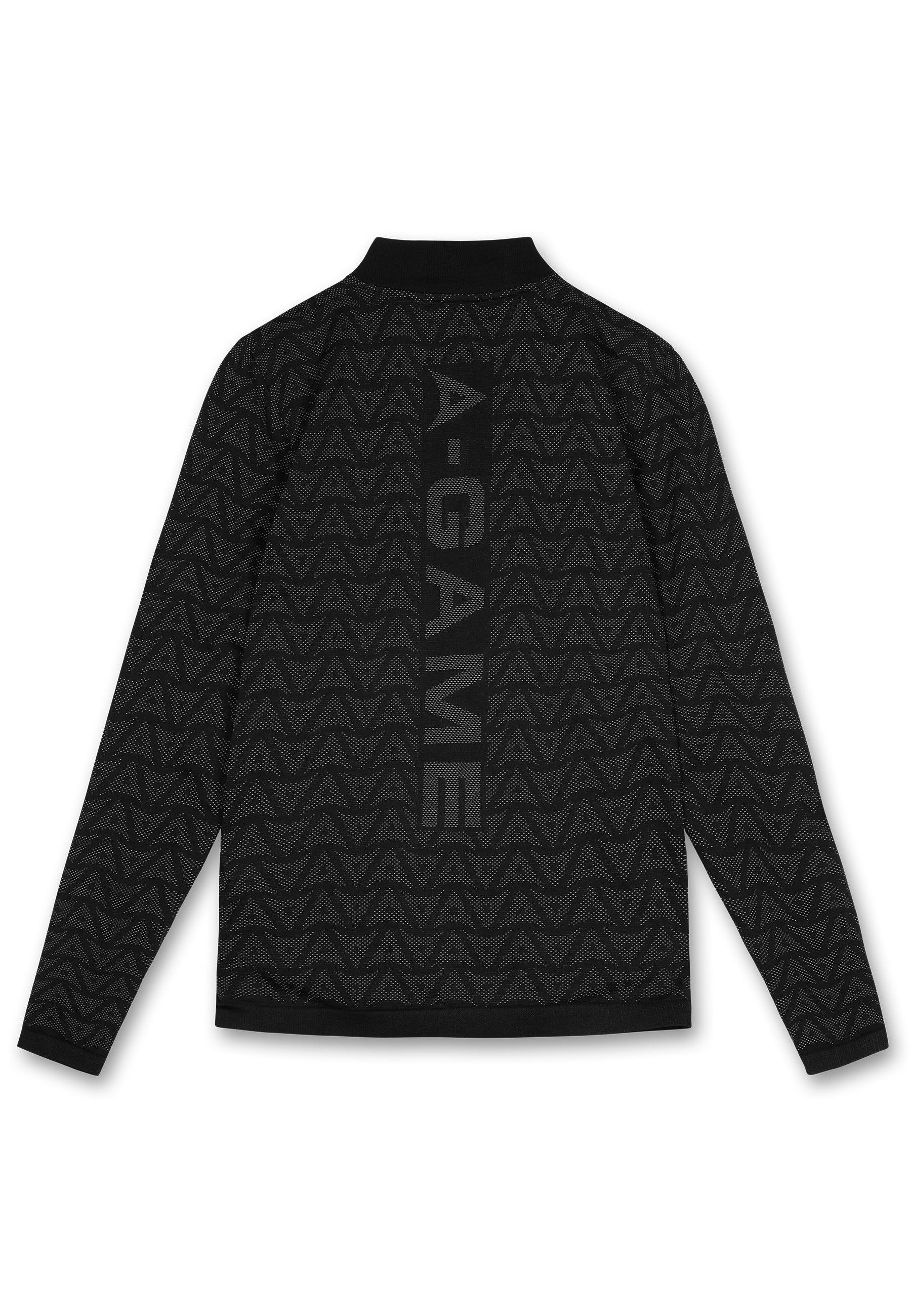 Men's Seamless Long Sleeve Top - Black - Image 6