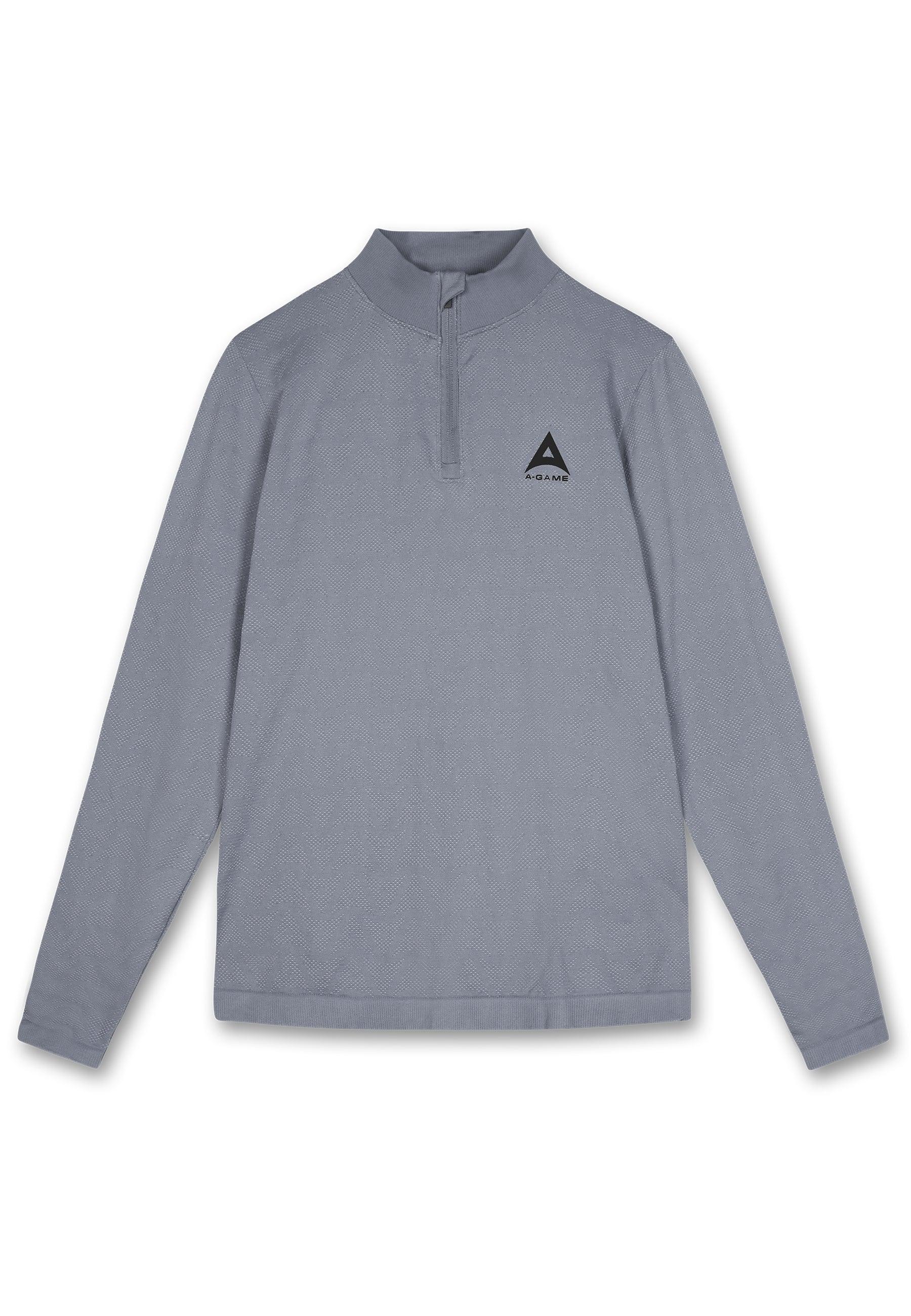 Men's Seamless Long Sleeve Top - Steel Grey - Image 4
