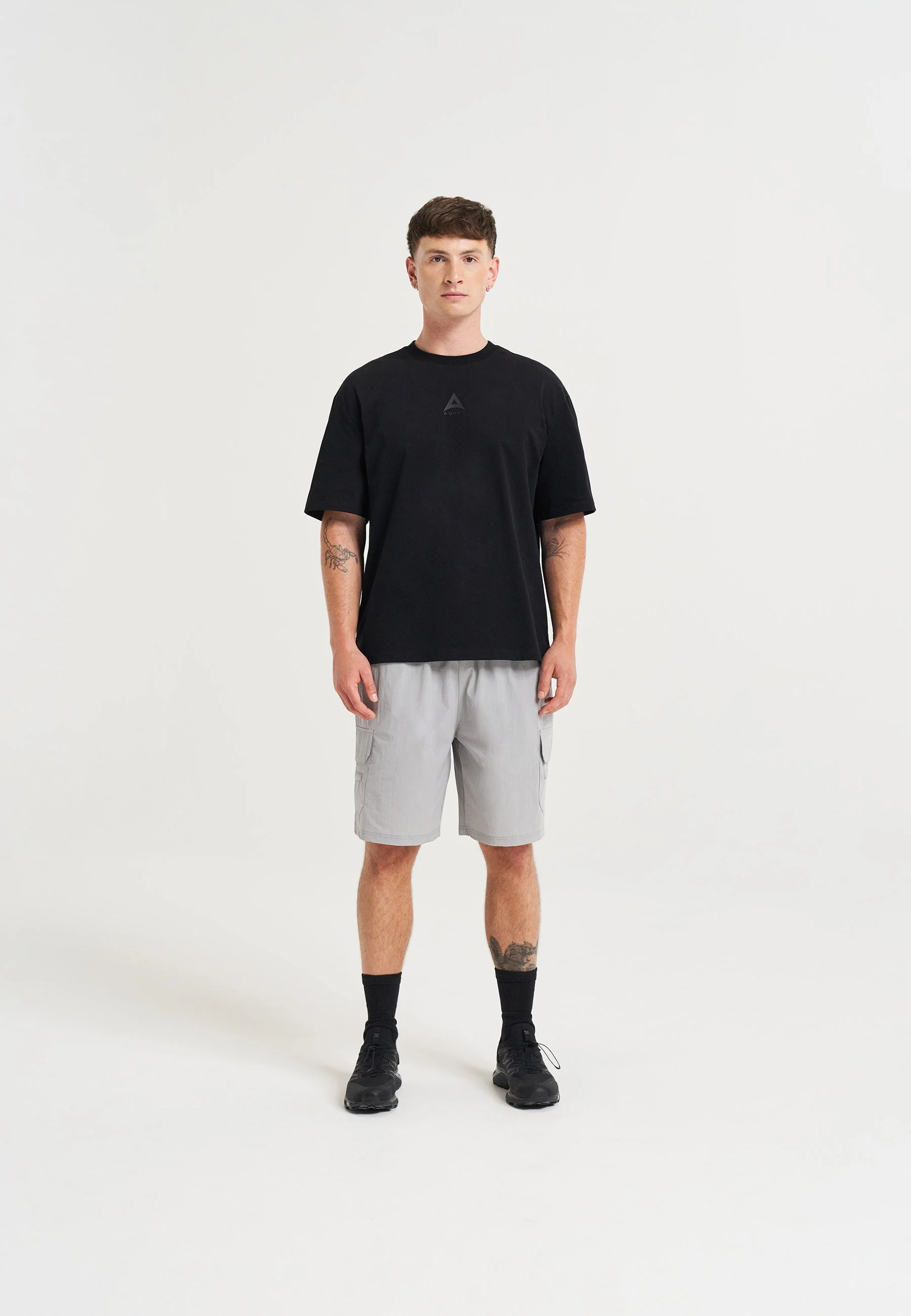 Men's Tech Cargo Shorts - Steel Grey - Image 3