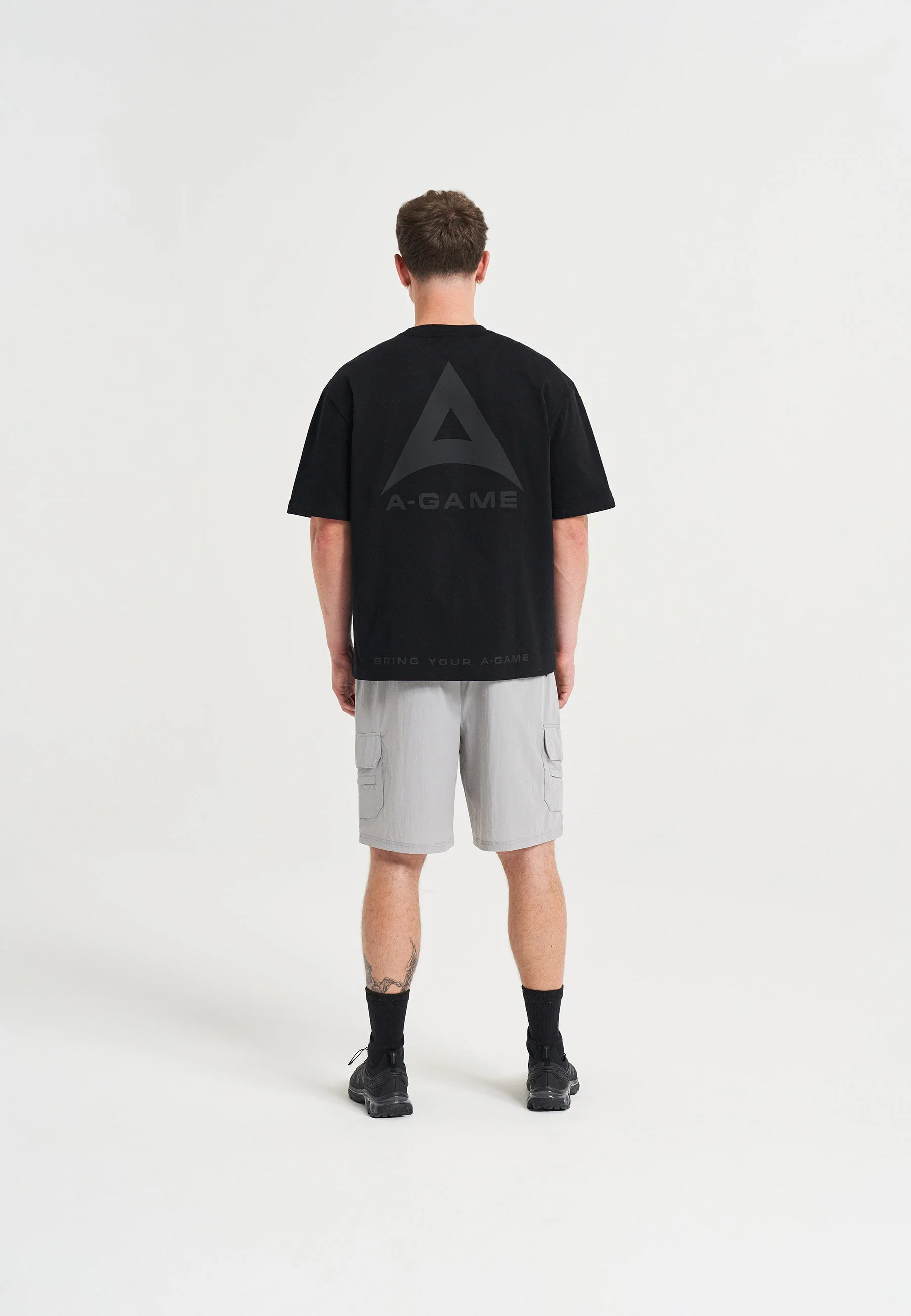 Men's Tech Cargo Shorts - Steel Grey - Image 4