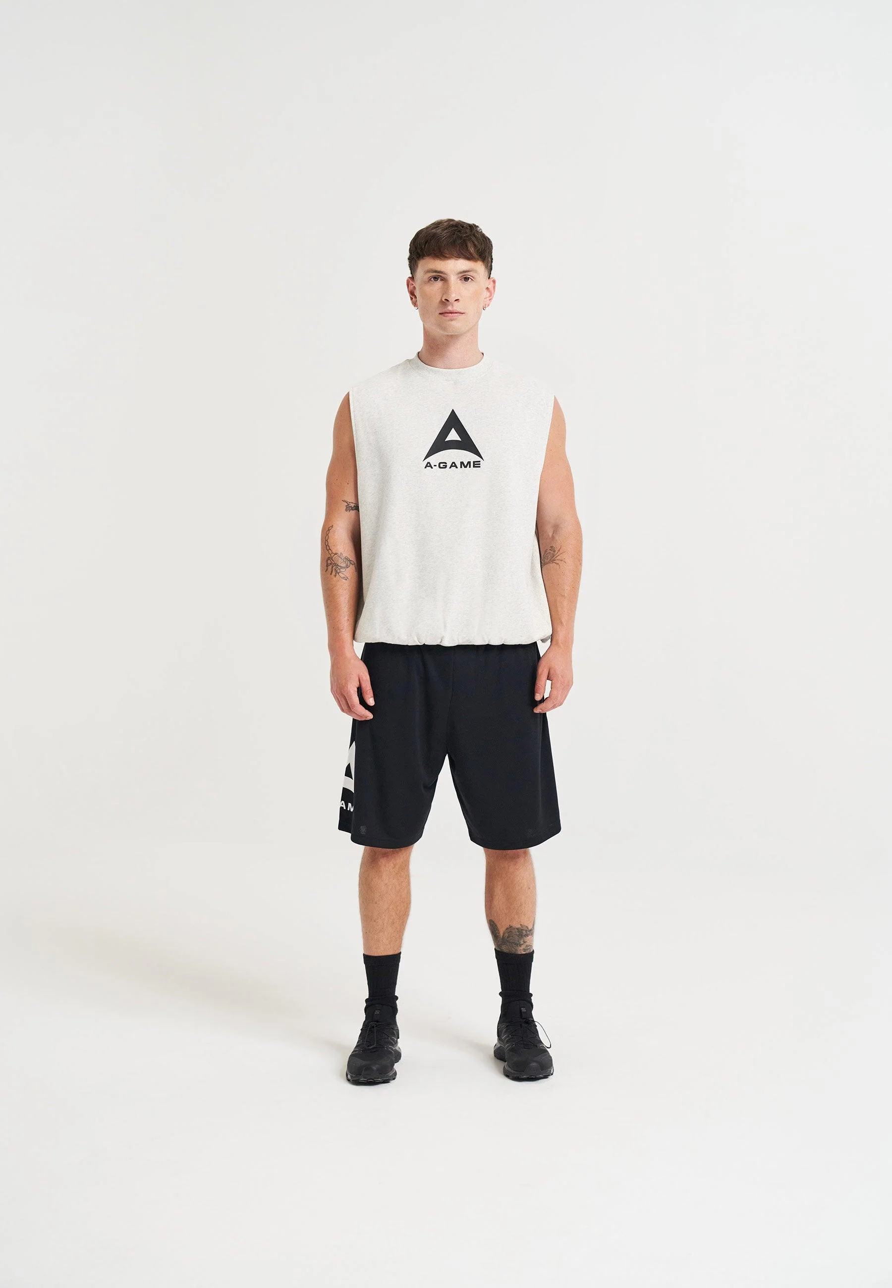 Men's Sleeveless Sweatshirt - Snow Marl - Image 3