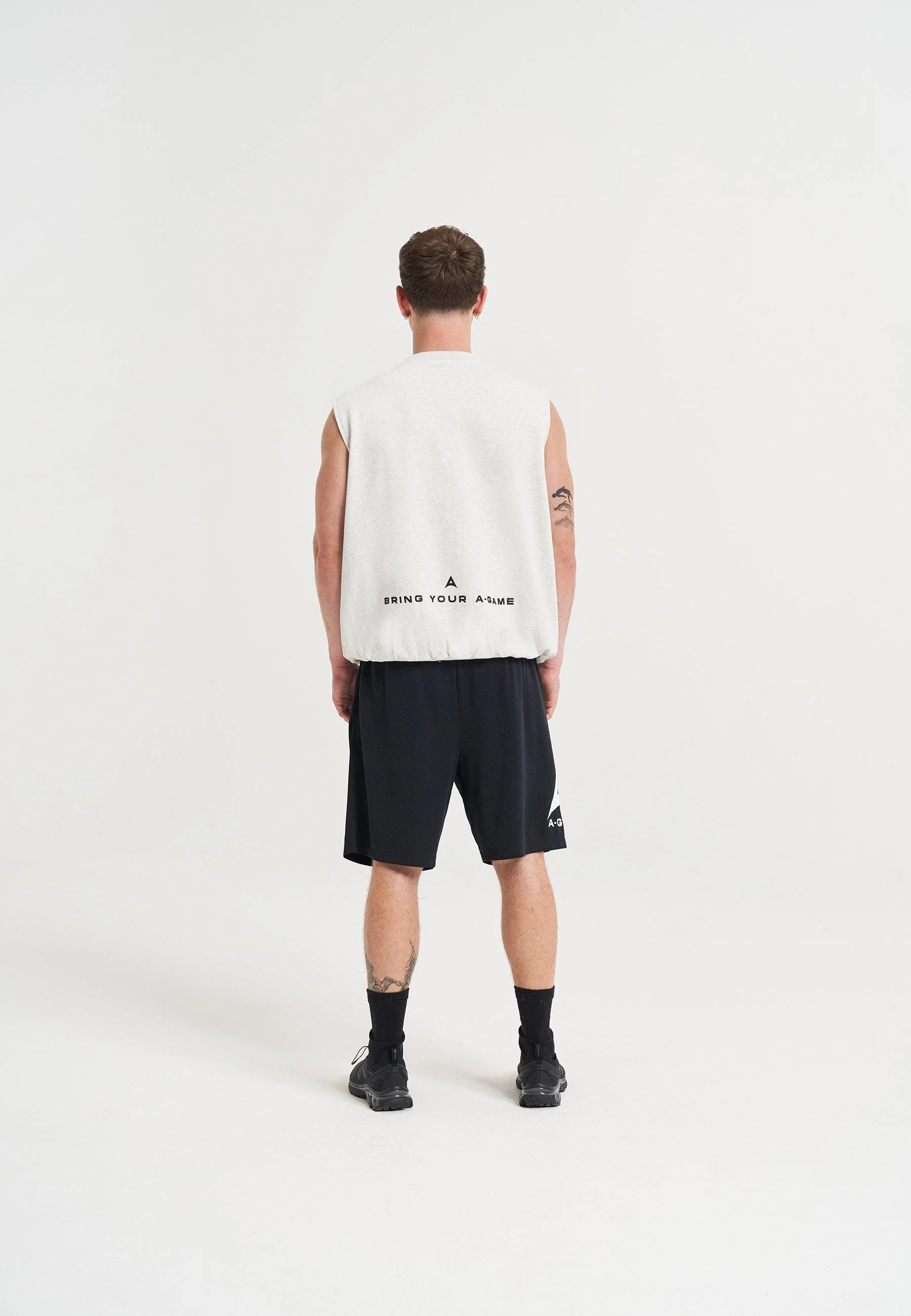 Men's Sleeveless Sweatshirt - Snow Marl - Image 4