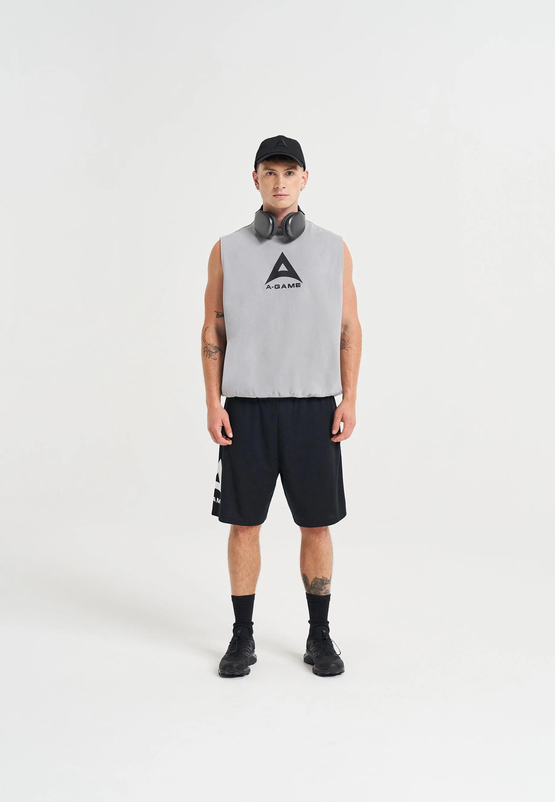 Men's Sleeveless Sweatshirt - Steel Grey - Image 3