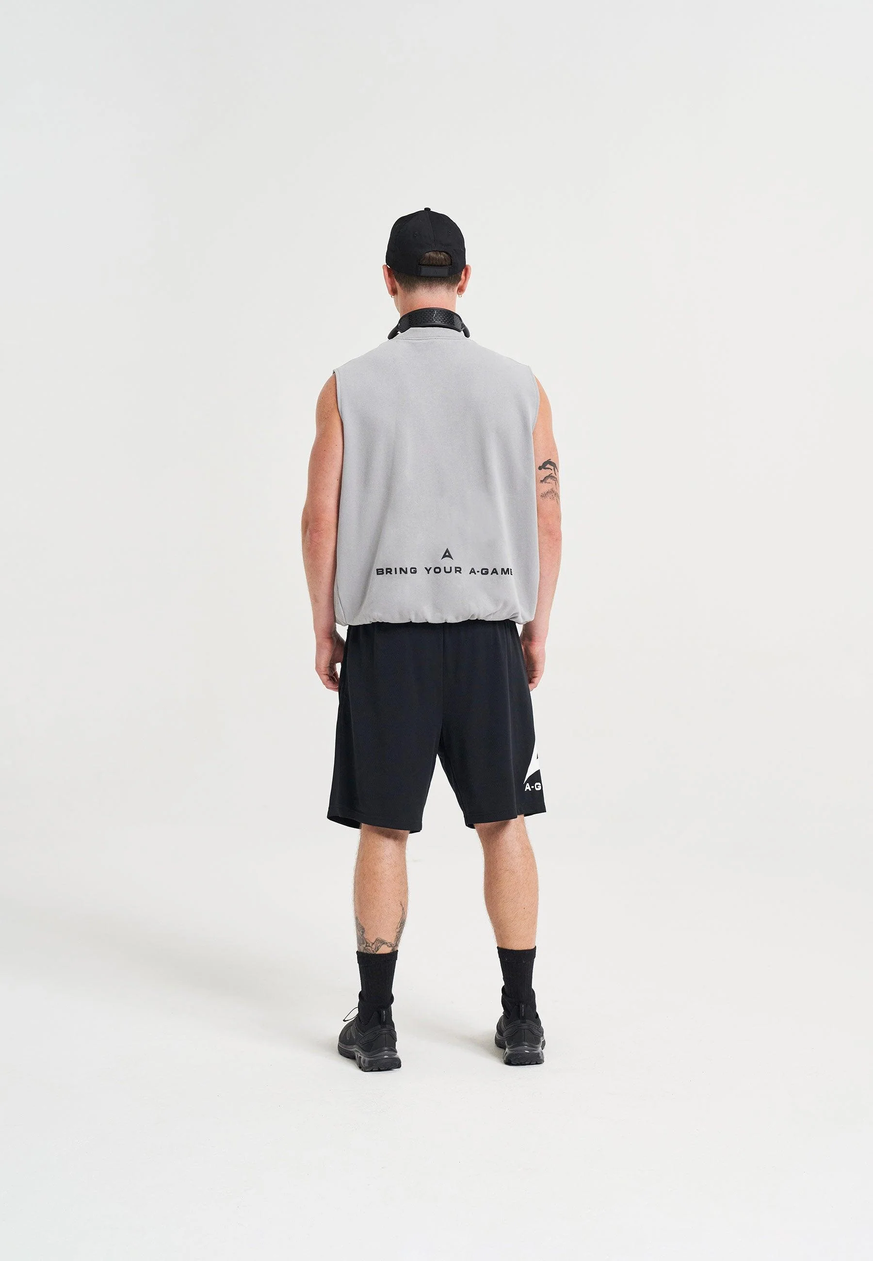 Men's Sleeveless Sweatshirt - Steel Grey - Image 4