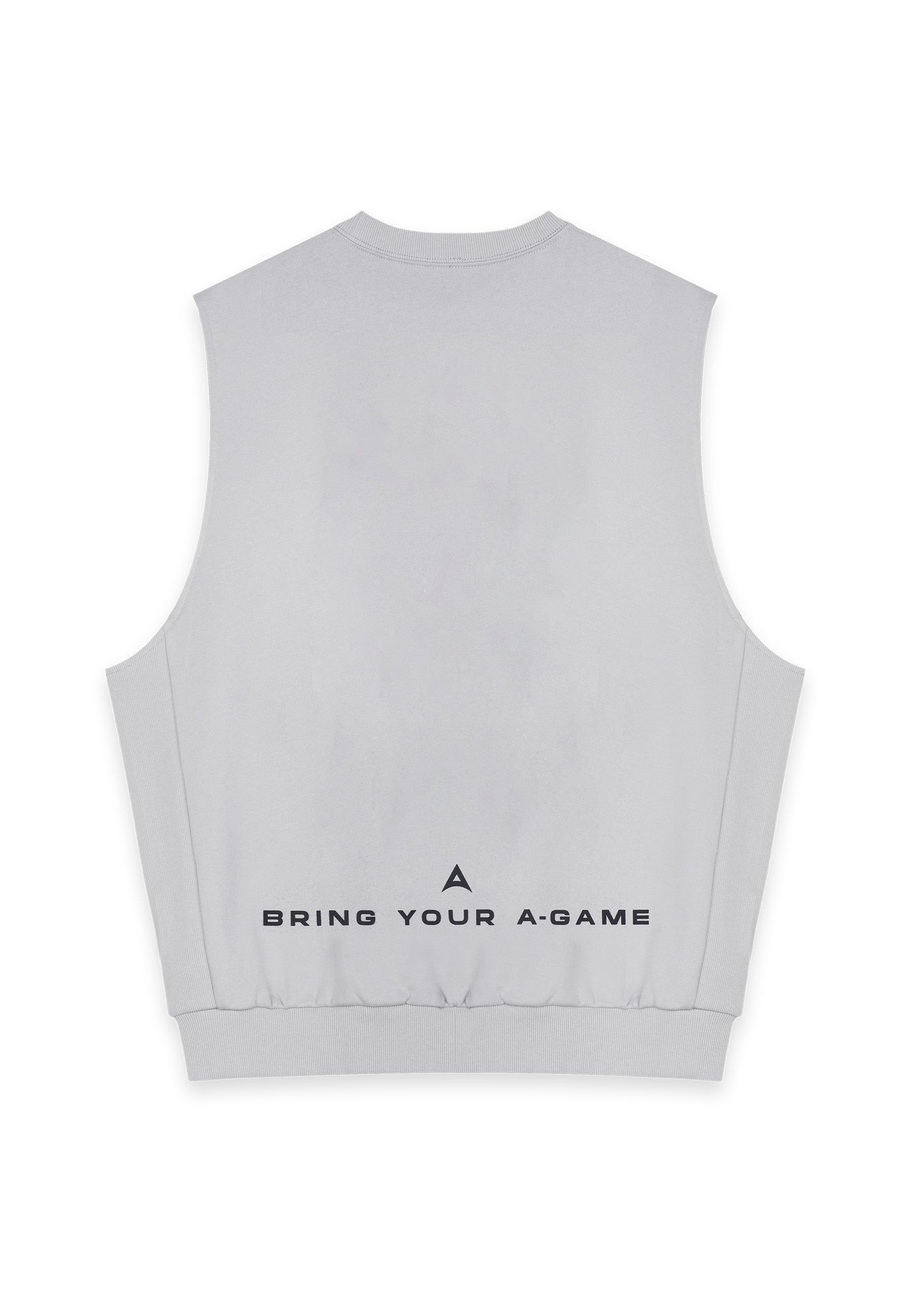 Men's Sleeveless Sweatshirt - Steel Grey - Image 6