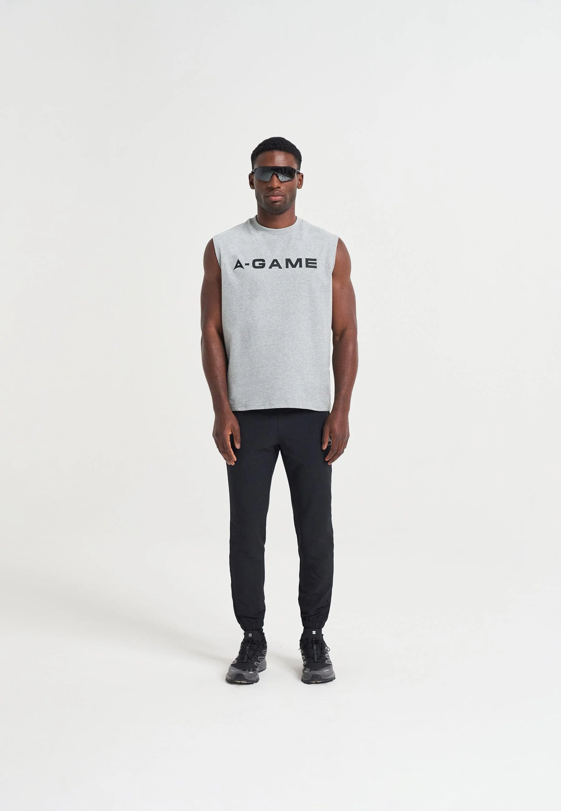 Men's Sleeveless T-Shirt - Grey Marl - Image 3