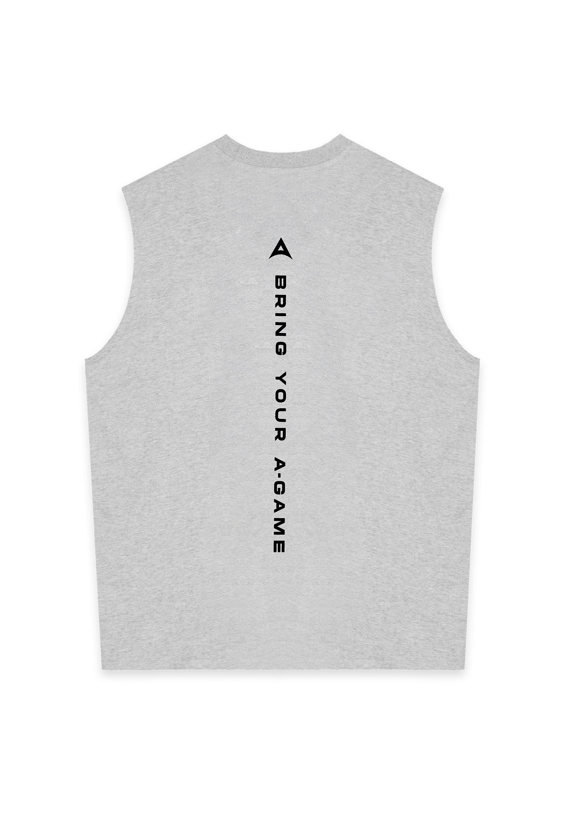 Men's Sleeveless T-Shirt - Grey Marl - Image 6