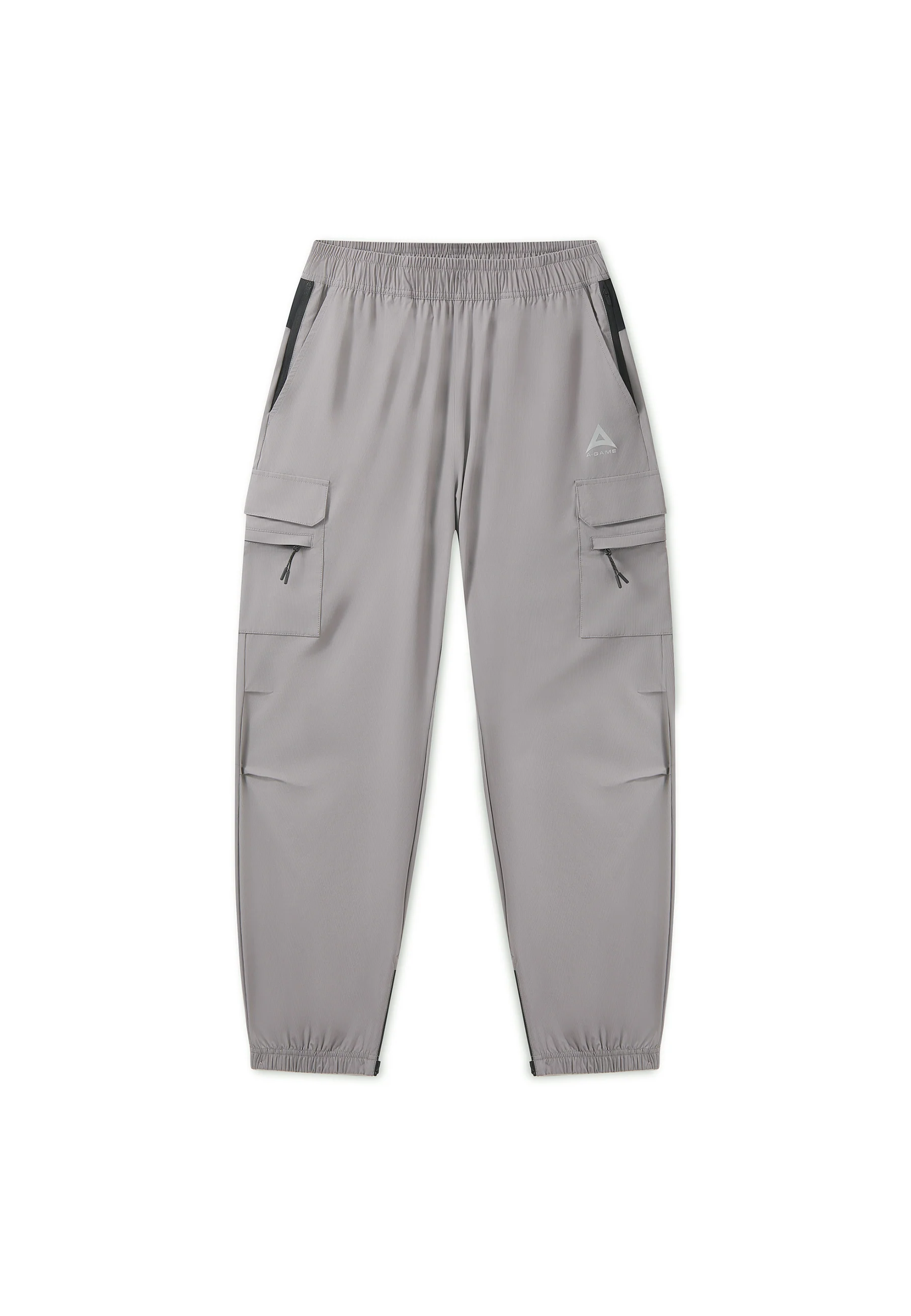 Men's Cargo Zip Pants - Grey / Black - Image 10