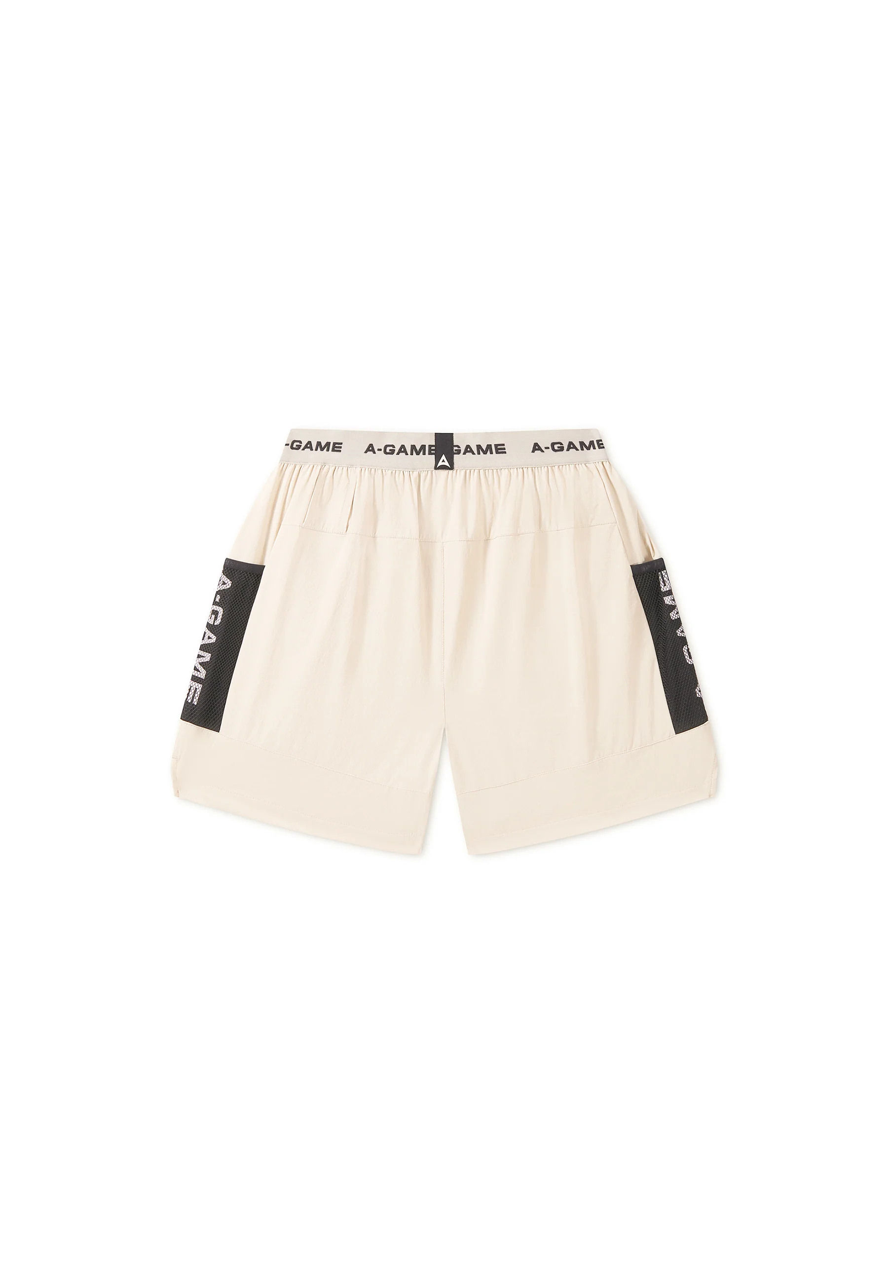 Men's Colour Block Training Shorts - Beige / Black - Image 8