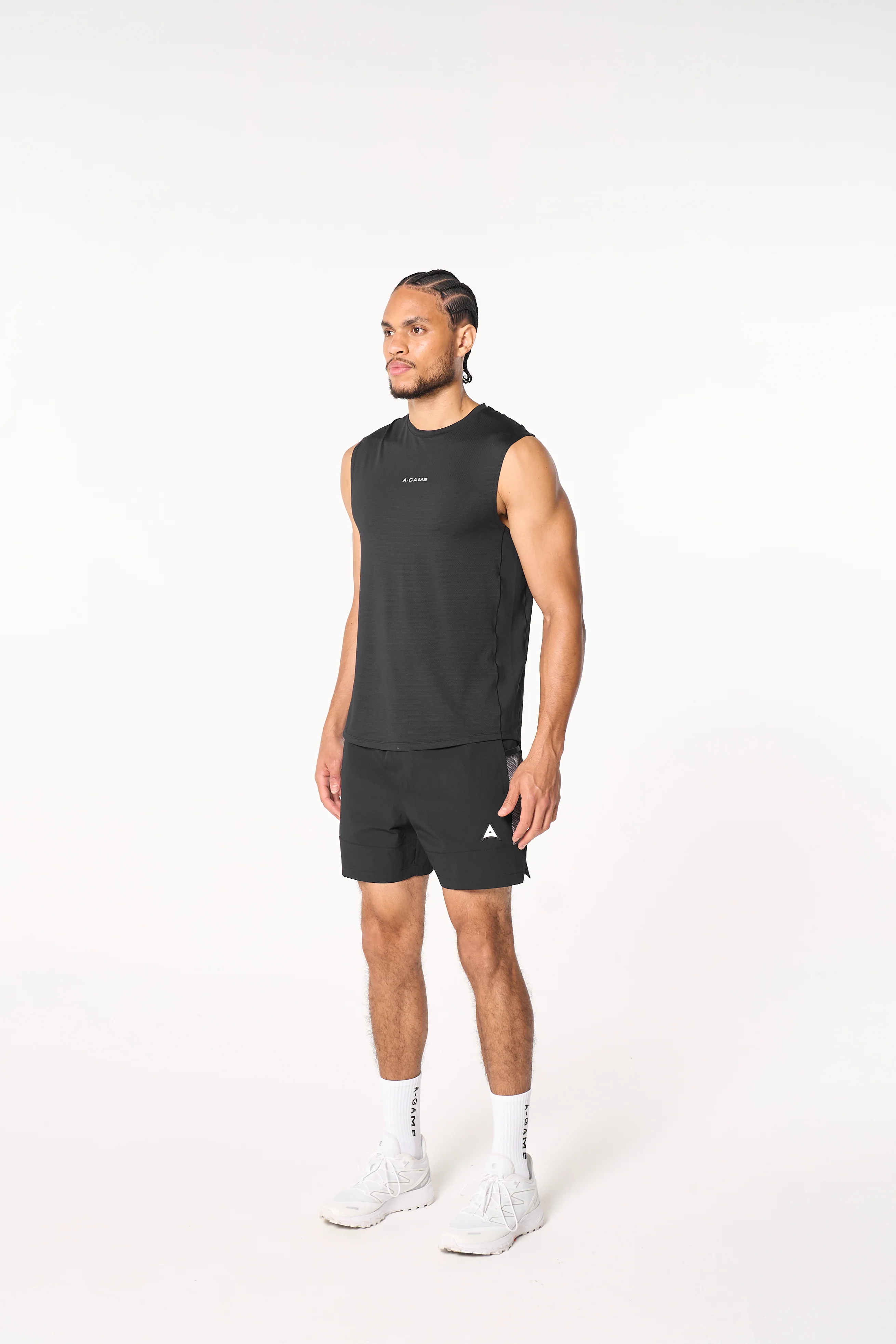 Men's Colour Block Training Shorts - Black / Grey - Image 4