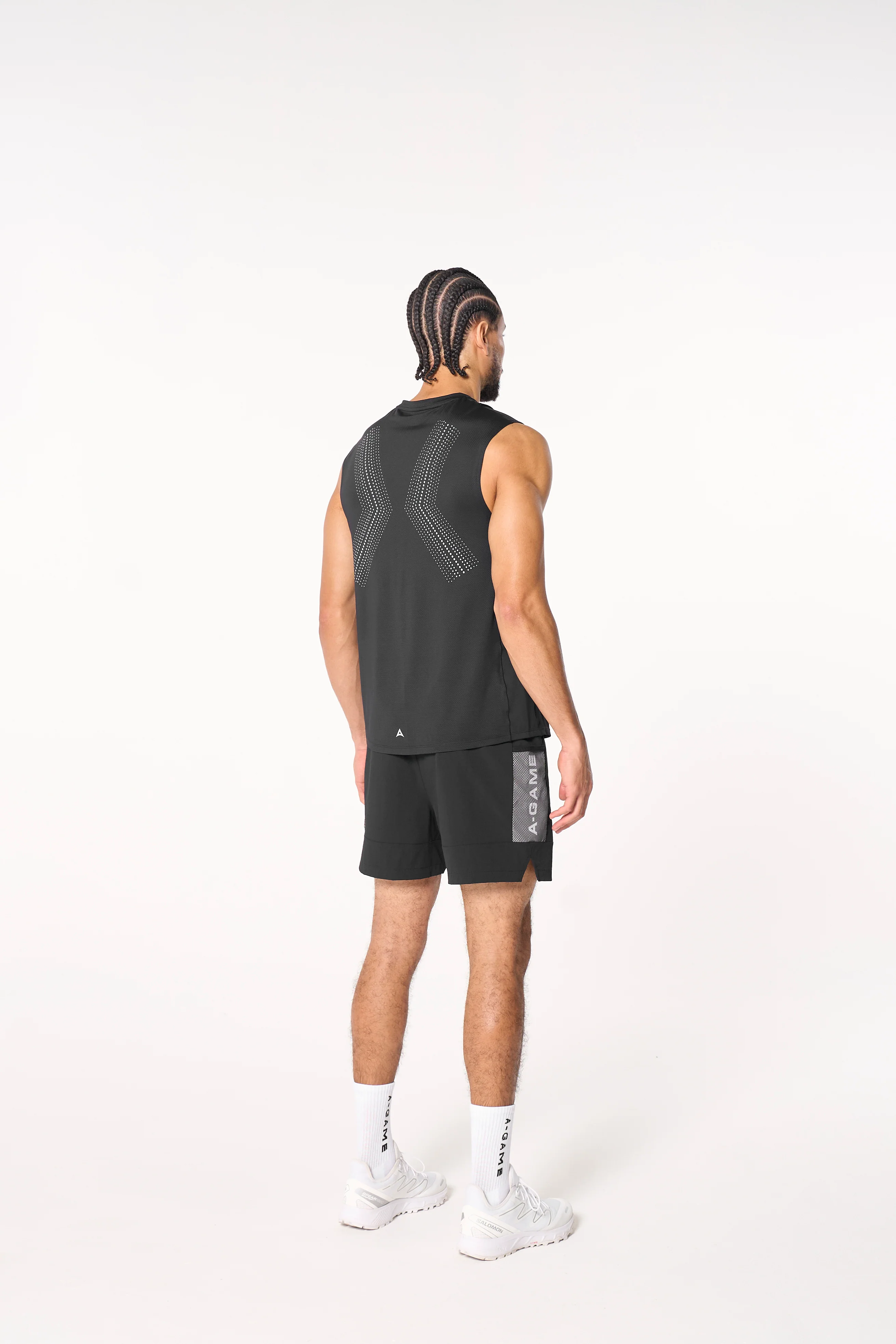 Men's Colour Block Training Shorts - Black / Grey - Image 5