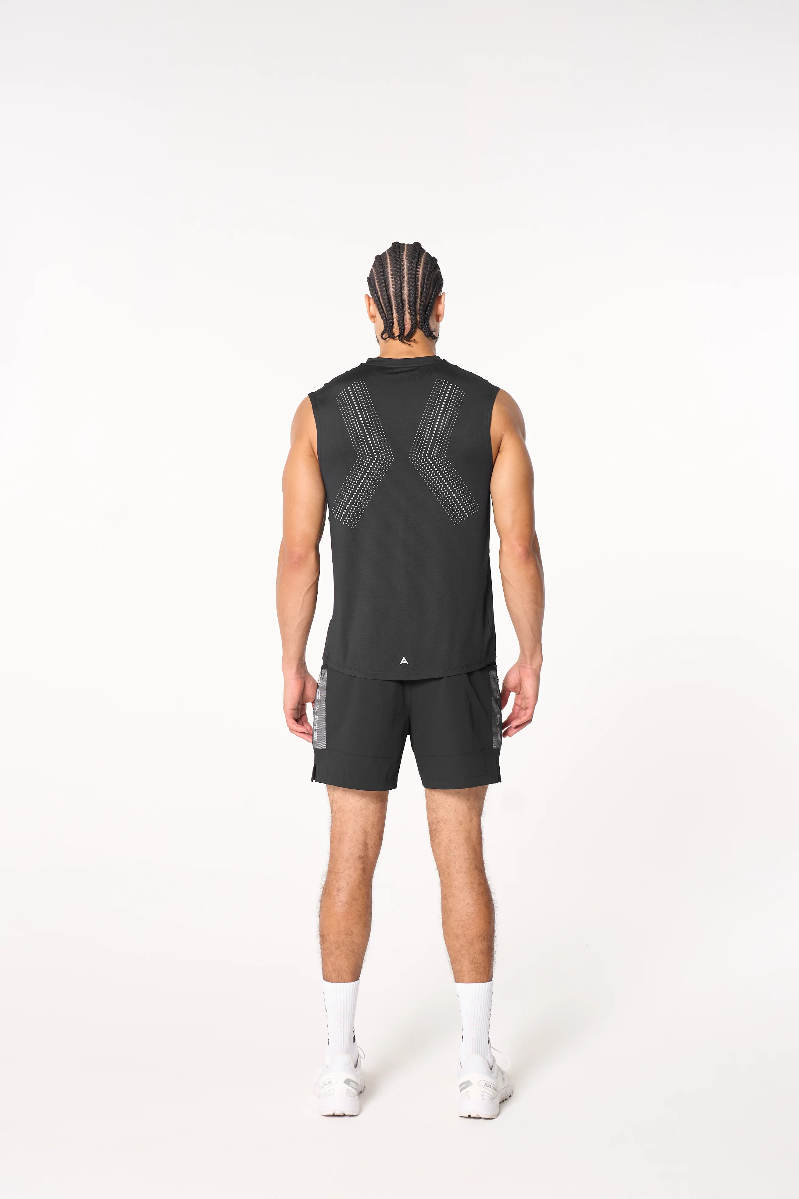 Men's Colour Block Training Shorts - Black / Grey - Image 6
