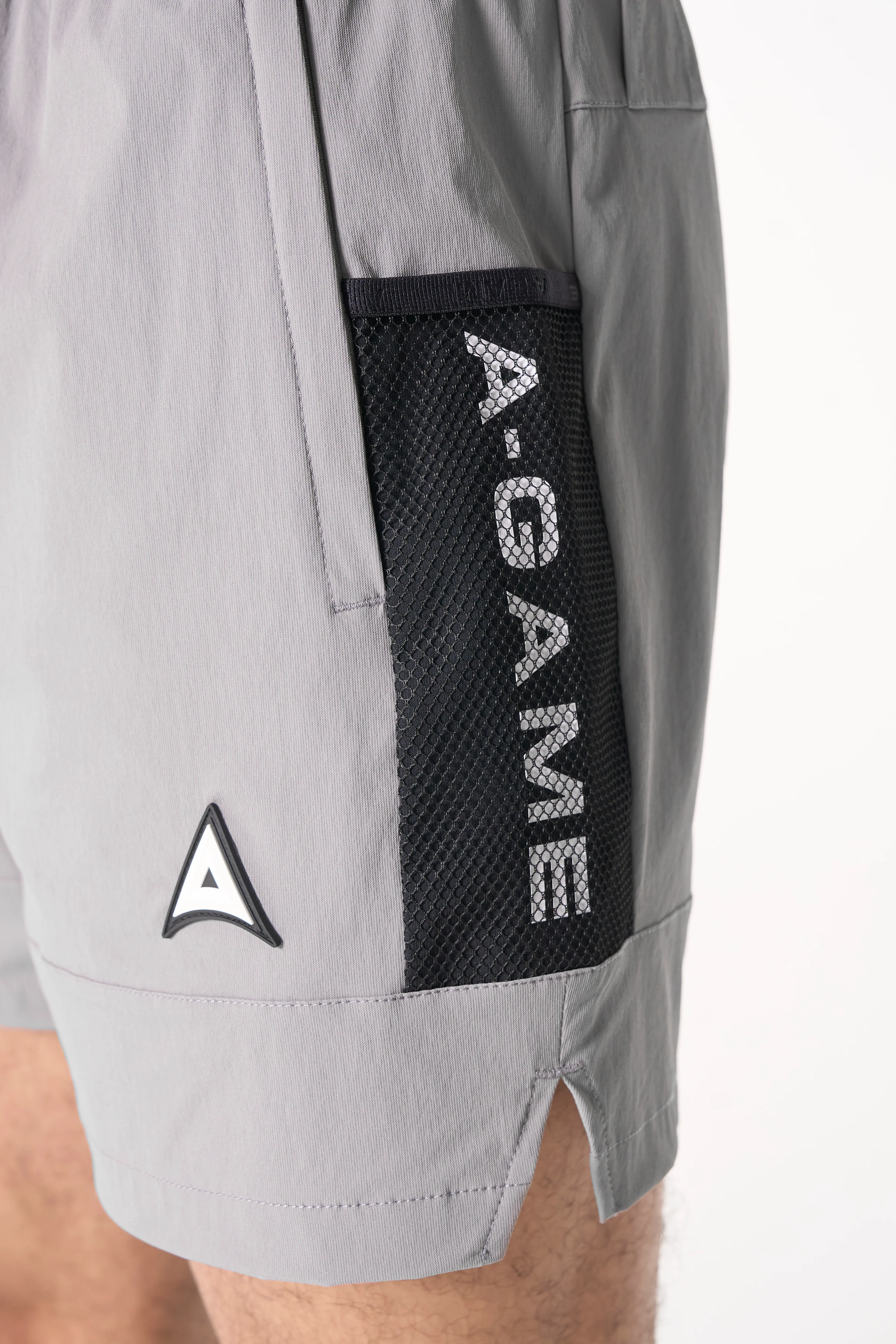 Men's Colour Block Training Shorts - Grey / Black - Image 2