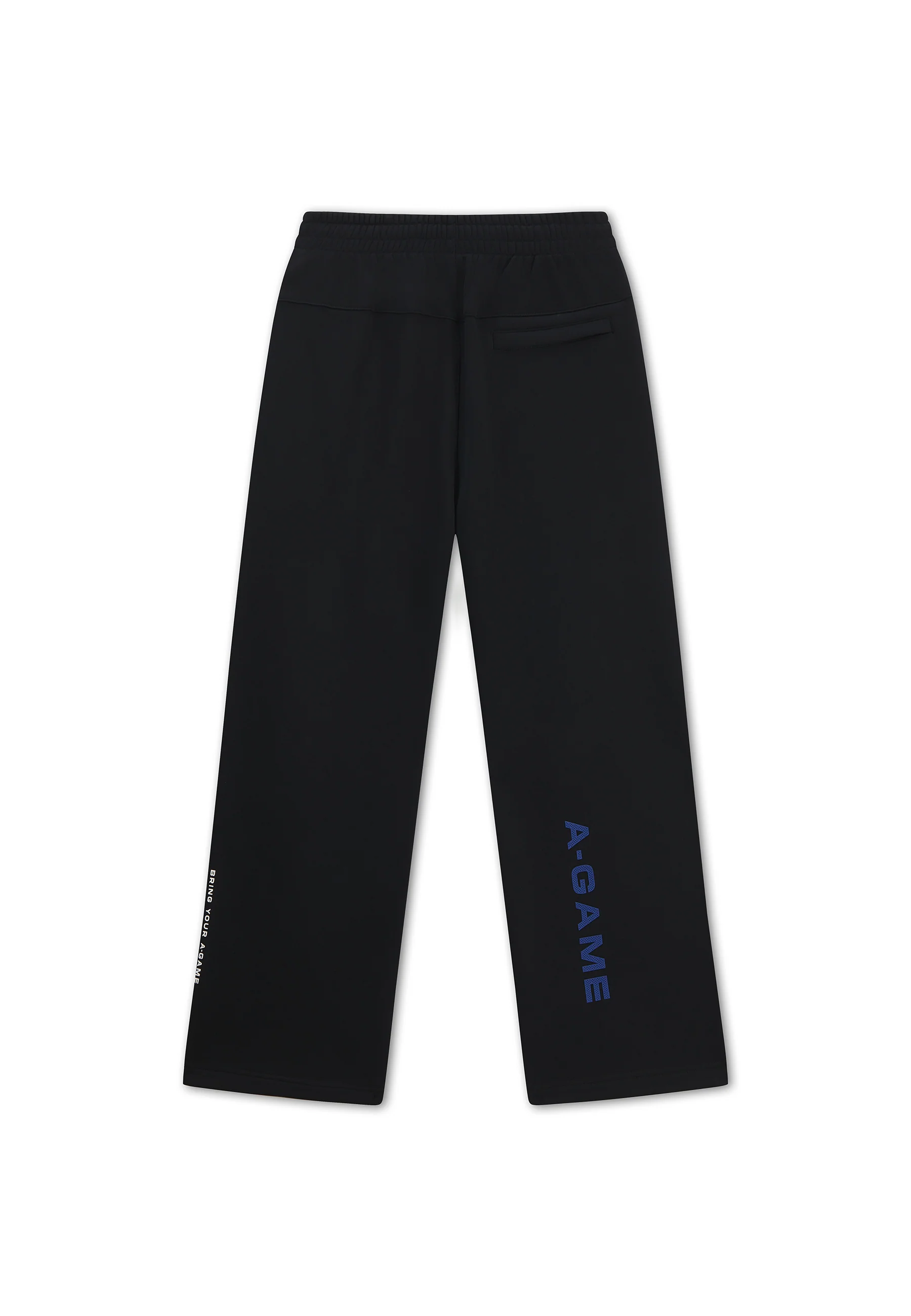 Men's Mesh Panelled Straight Leg Sweat Pants - Black / Cobalt Blue - Image 9