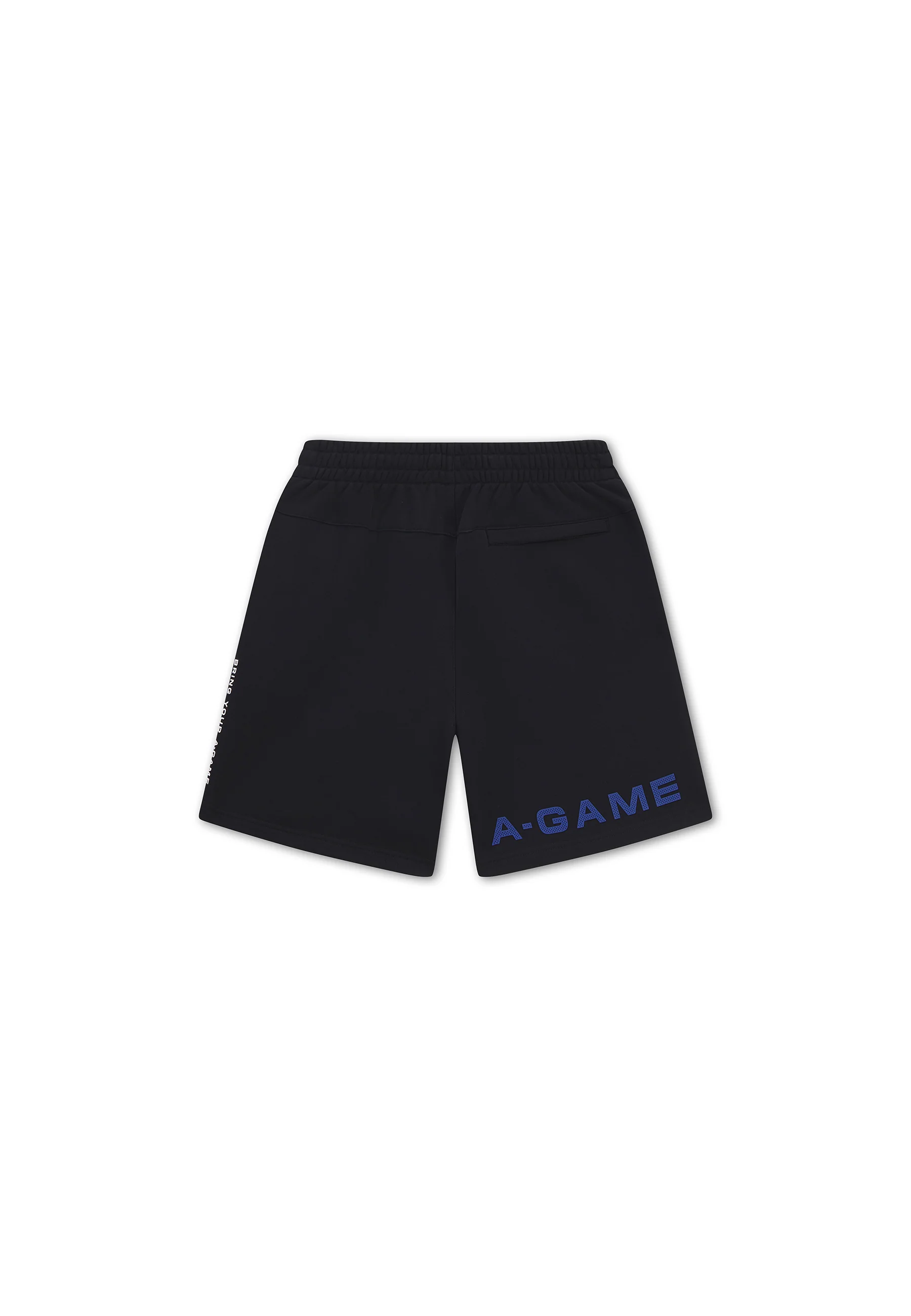 Men's Mesh Panelled Sweat Shorts - Black / Cobalt Blue - Image 8