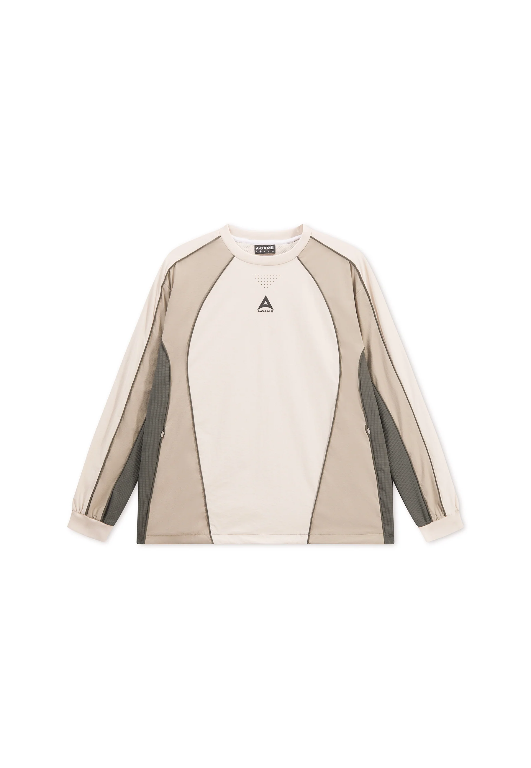 Men's Textured Sweatshirt - Beige / Mid Brown - Image 10