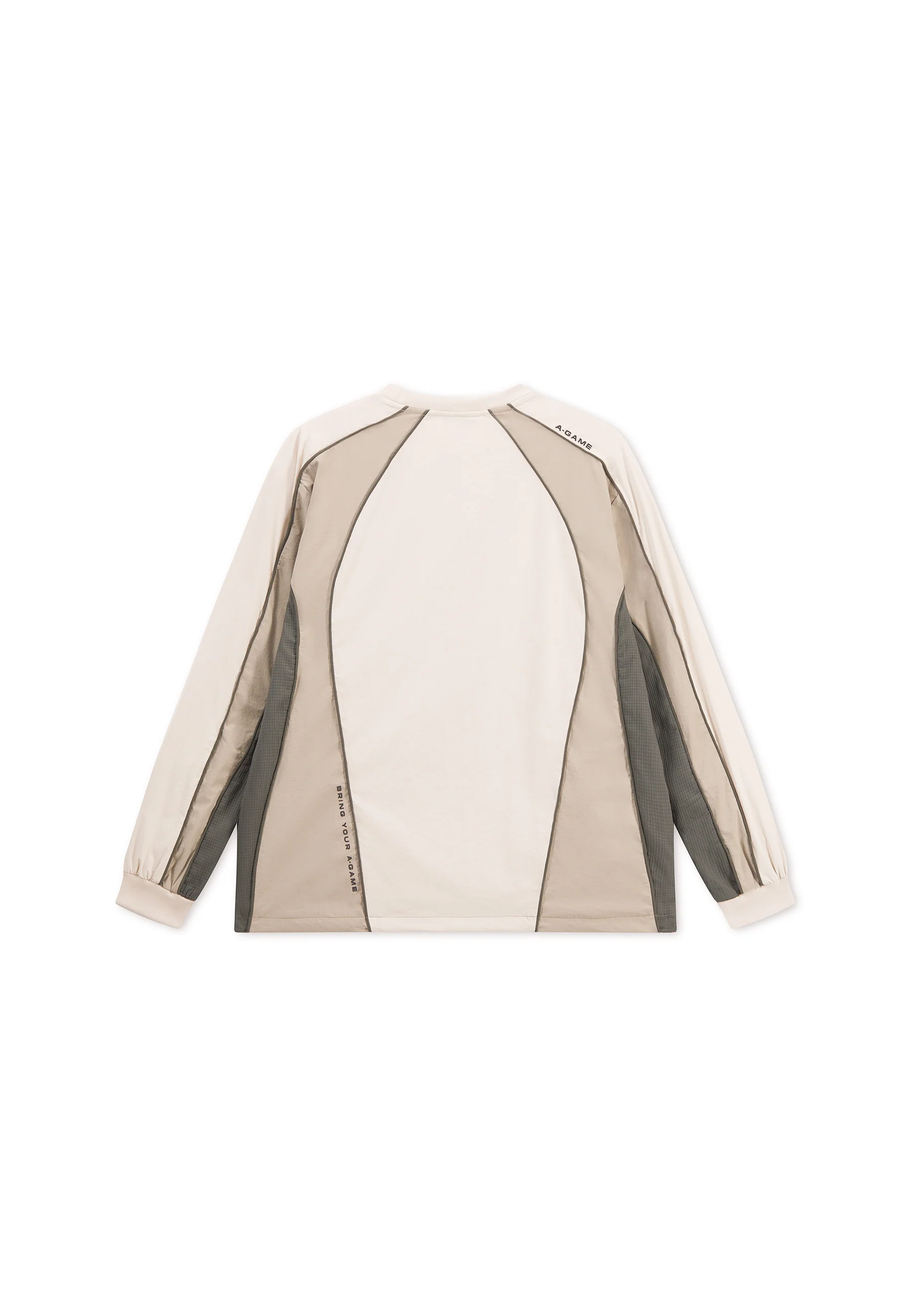Men's Textured Sweatshirt - Beige / Mid Brown - Image 11