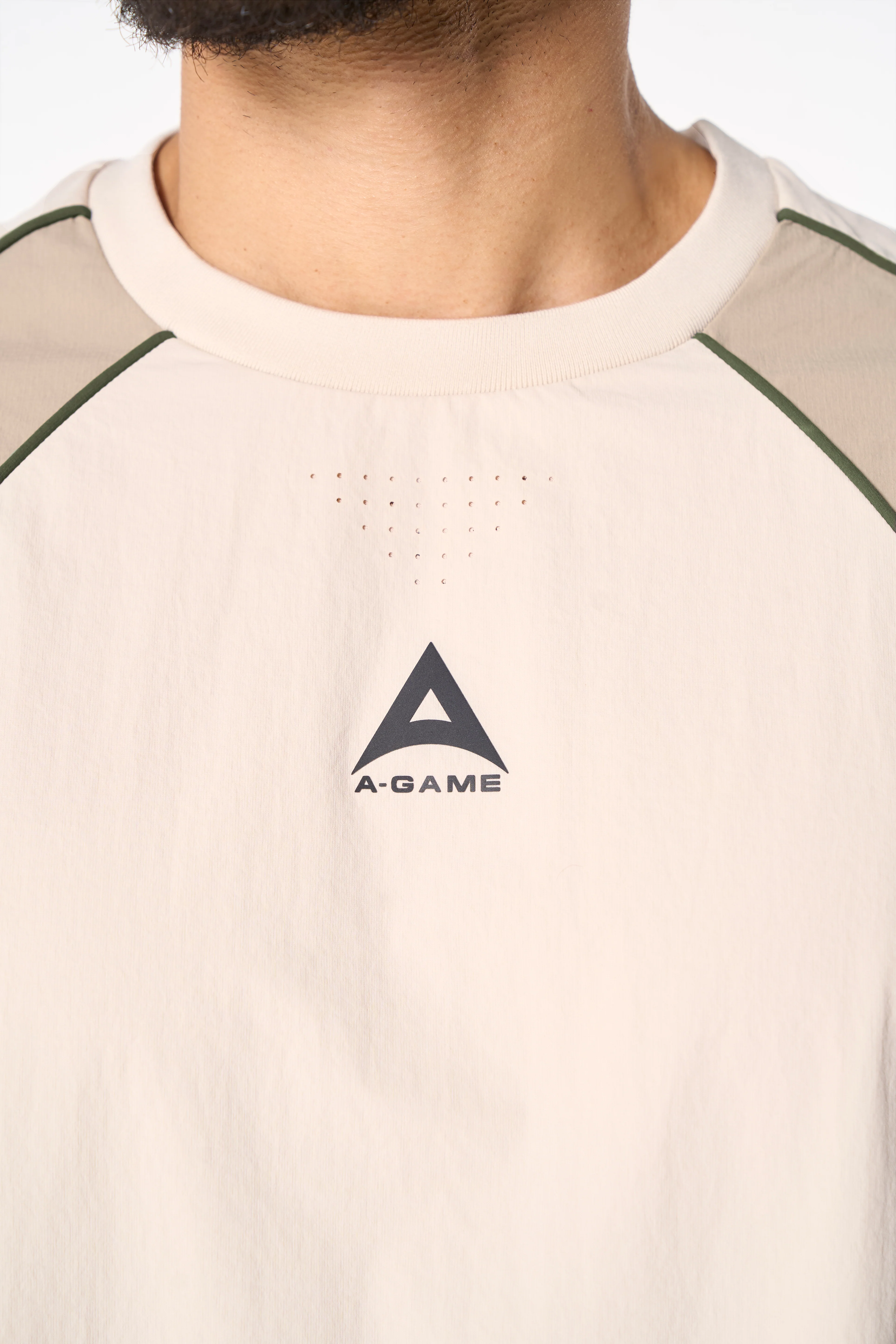 Men's Textured Sweatshirt - Beige / Mid Brown - Image 2