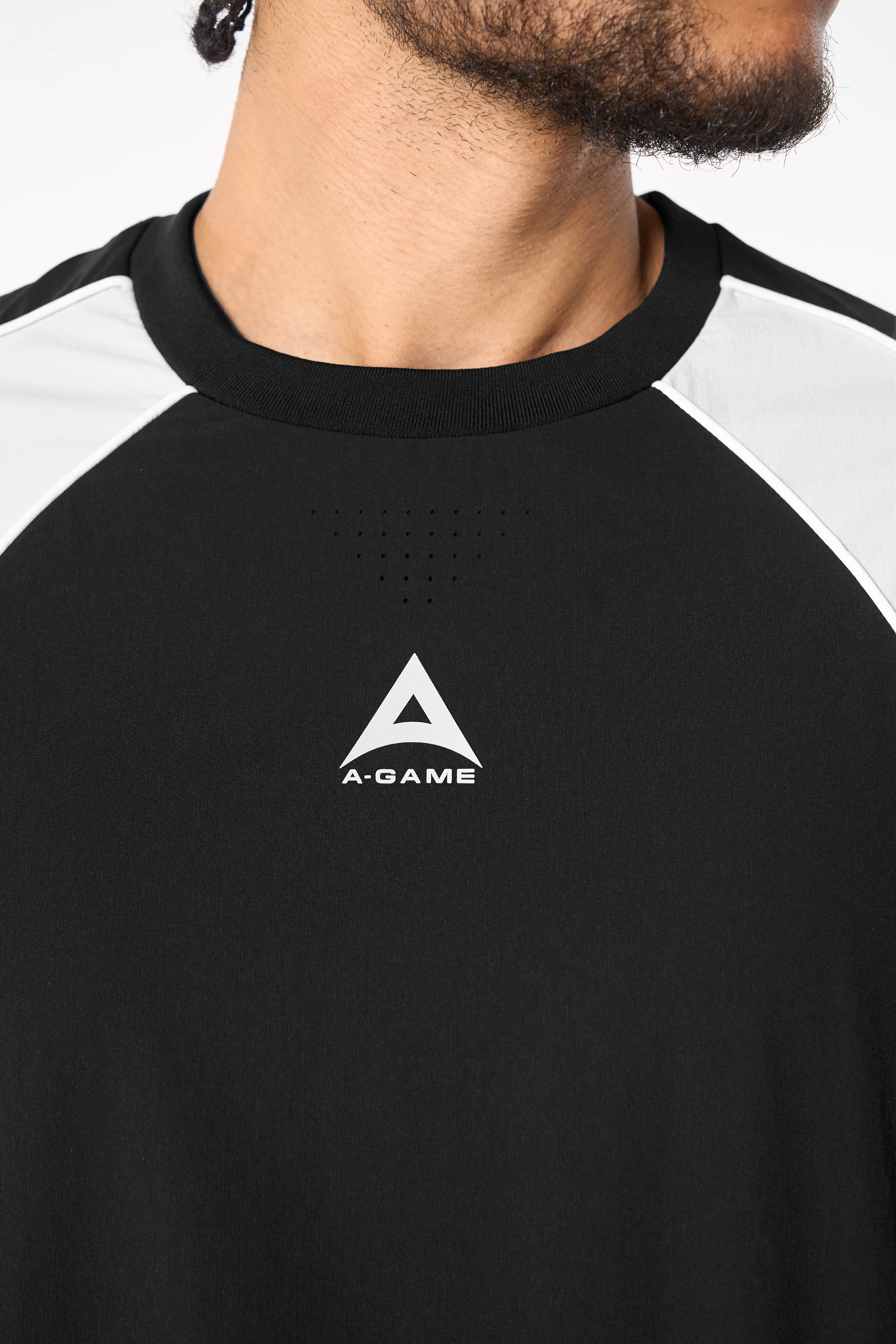 Men's Textured Sweatshirt - Black / Light Grey - Image 2