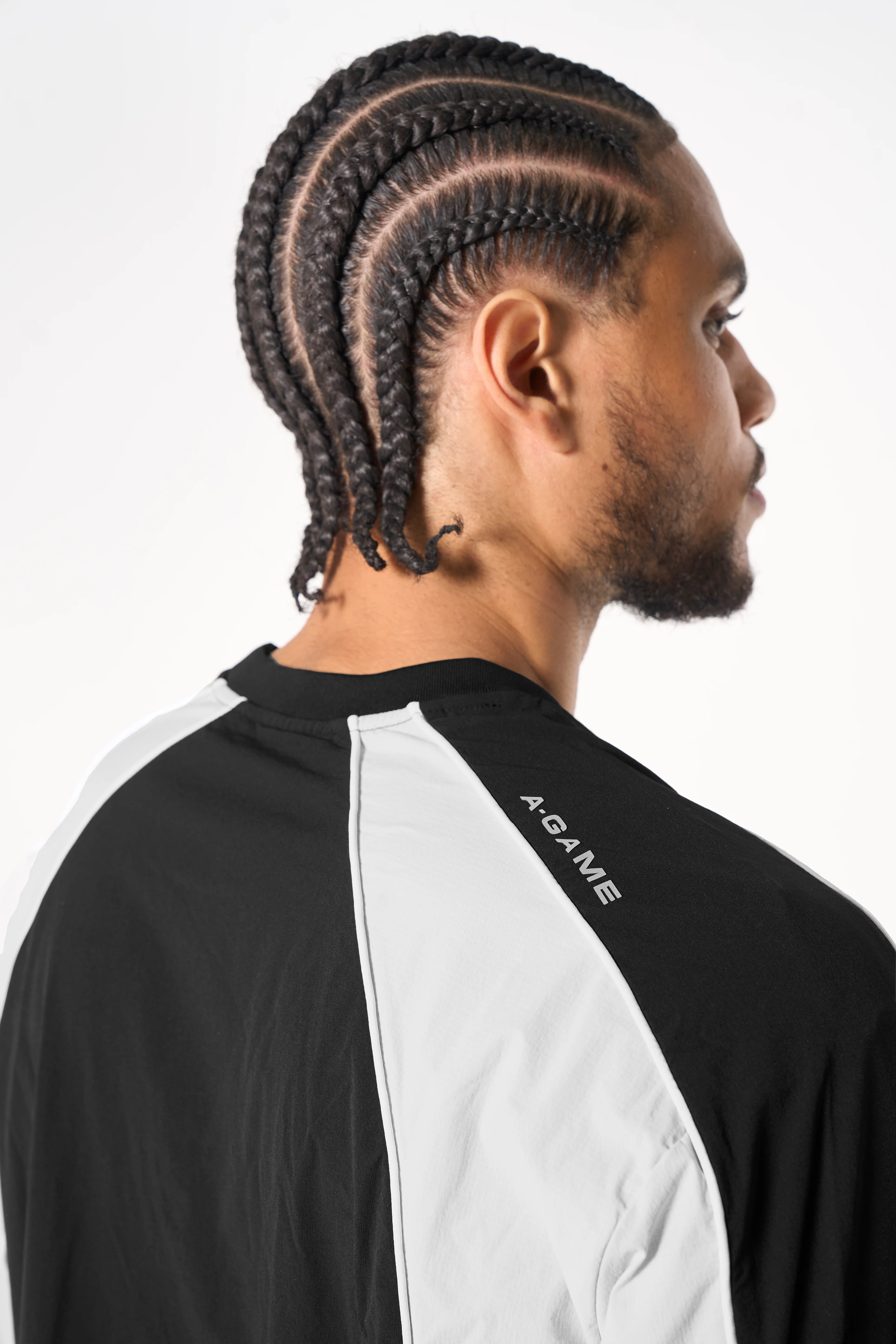 Men's Textured Sweatshirt - Black / Light Grey - Image 4