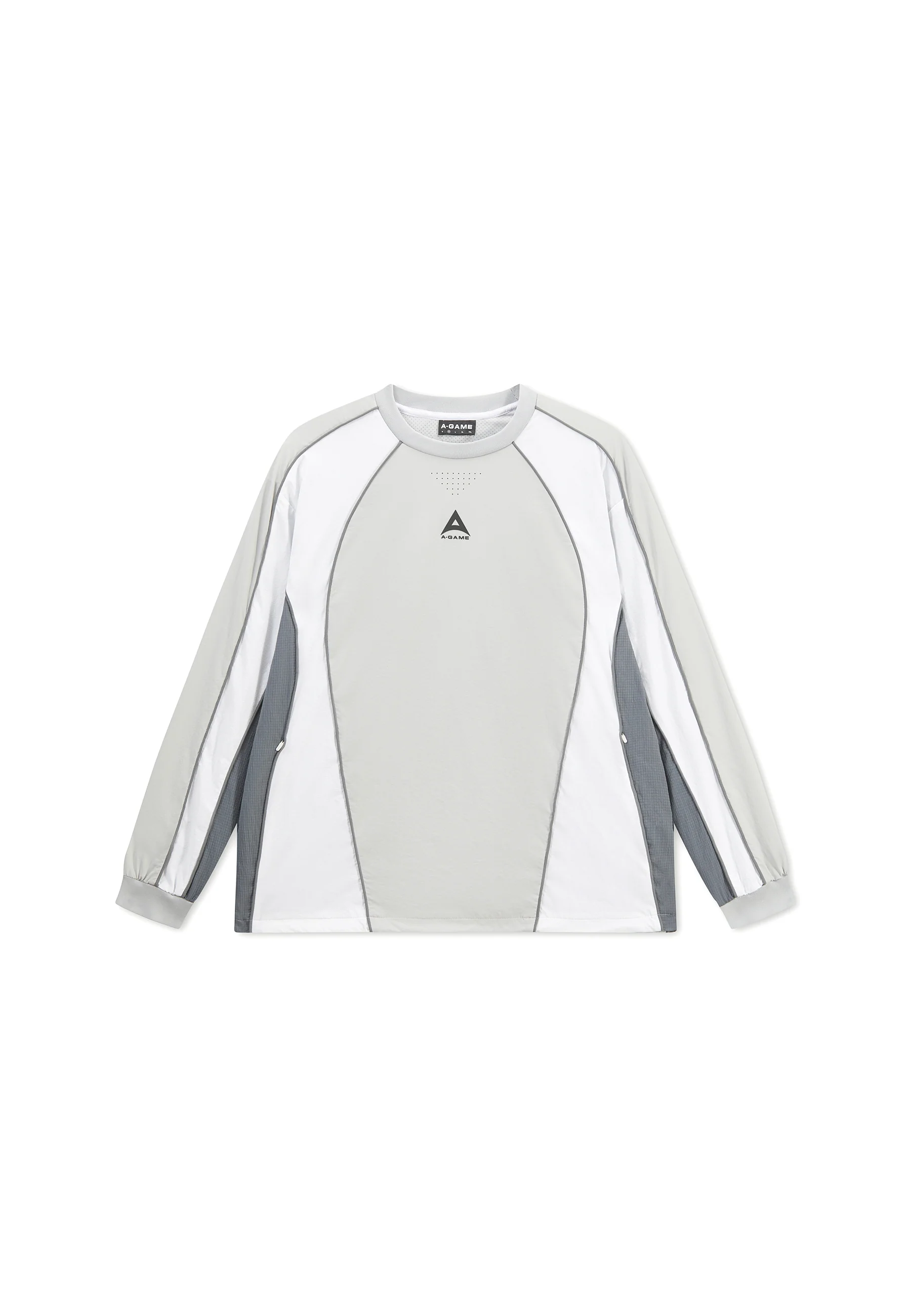 Men's Textured Sweatshirt - Grey / White - Image 8