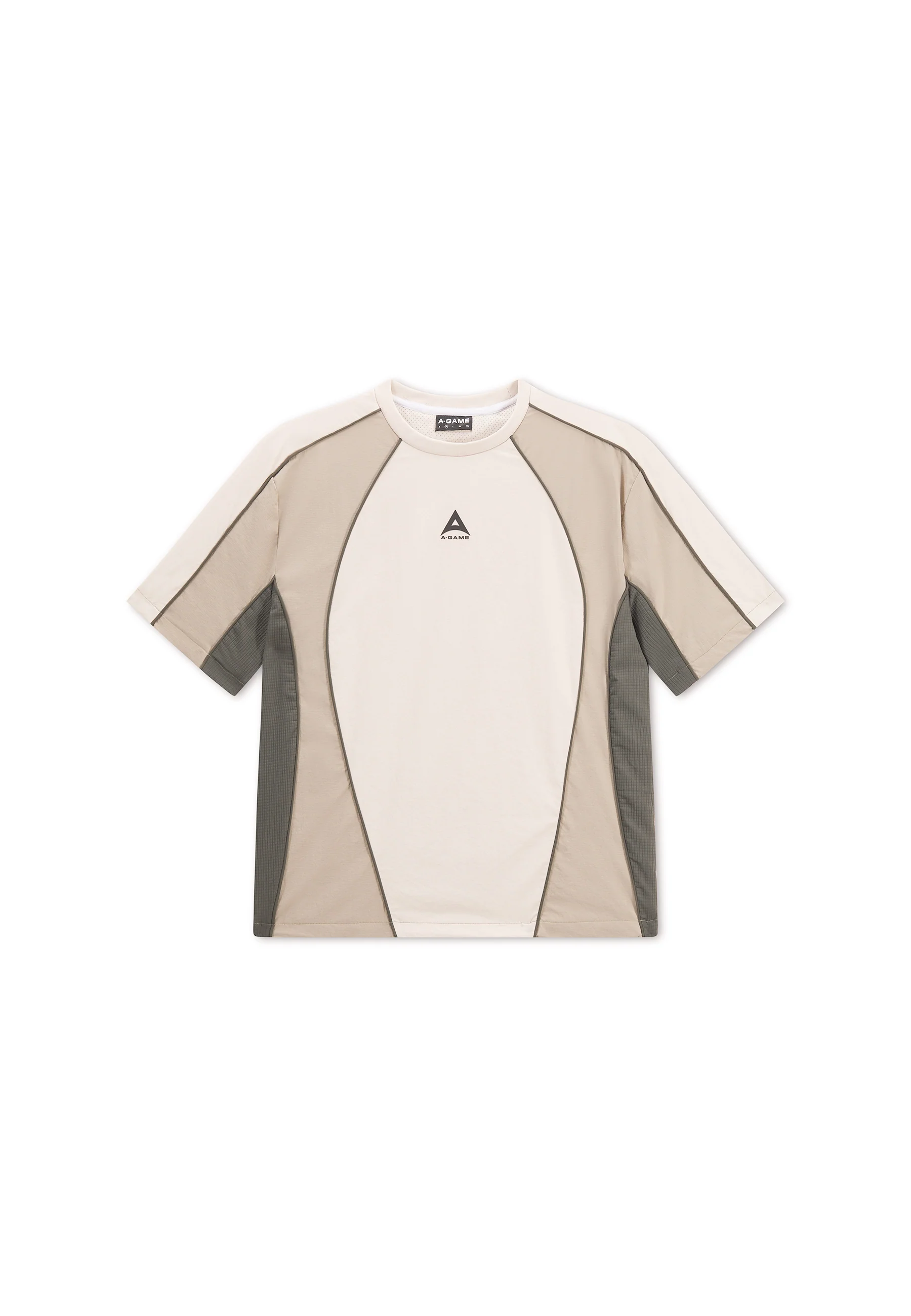 Men's Textured T-Shirt - Beige / Mid Brown - Image 7