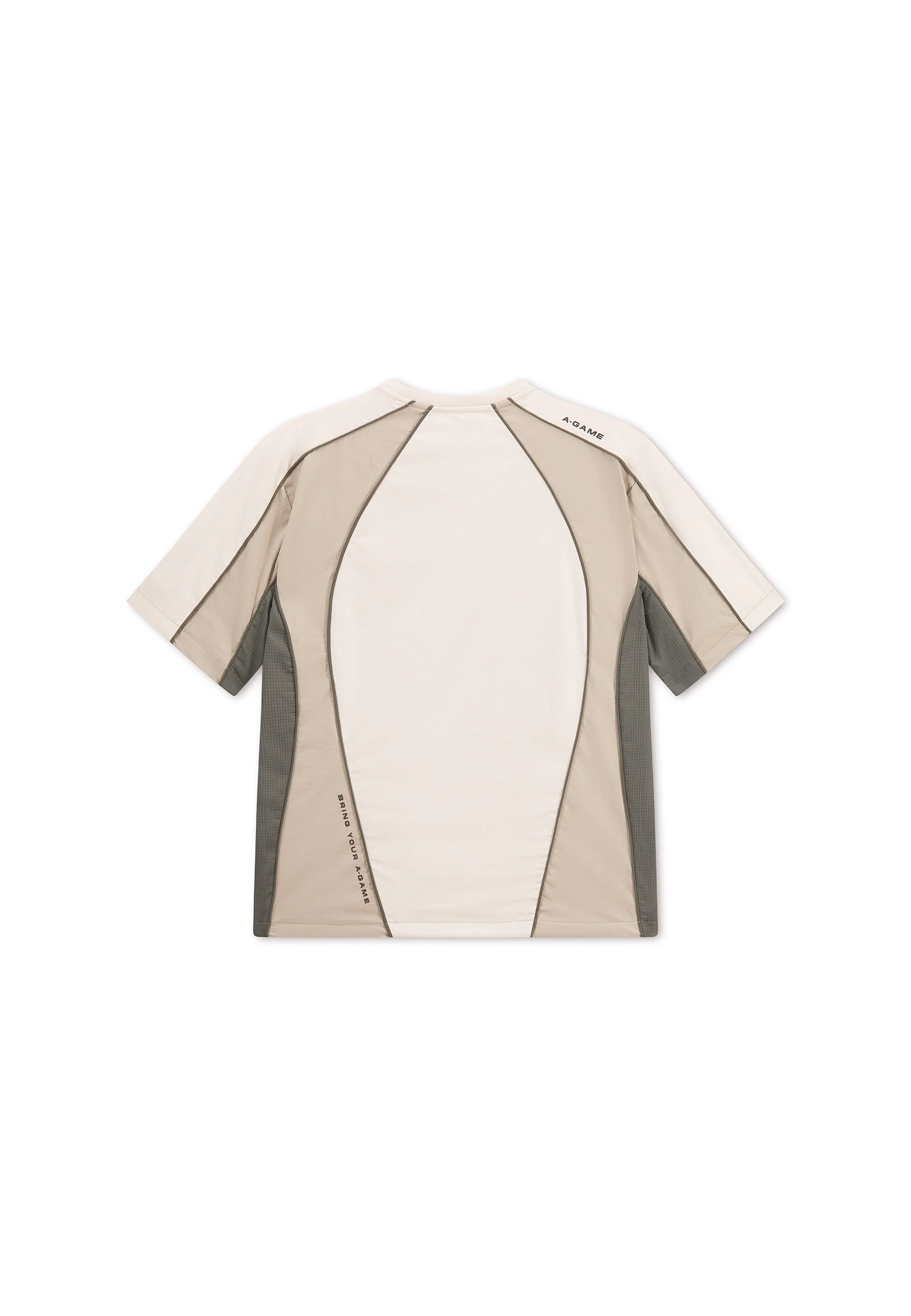 Men's Textured T-Shirt - Beige / Mid Brown - Image 8