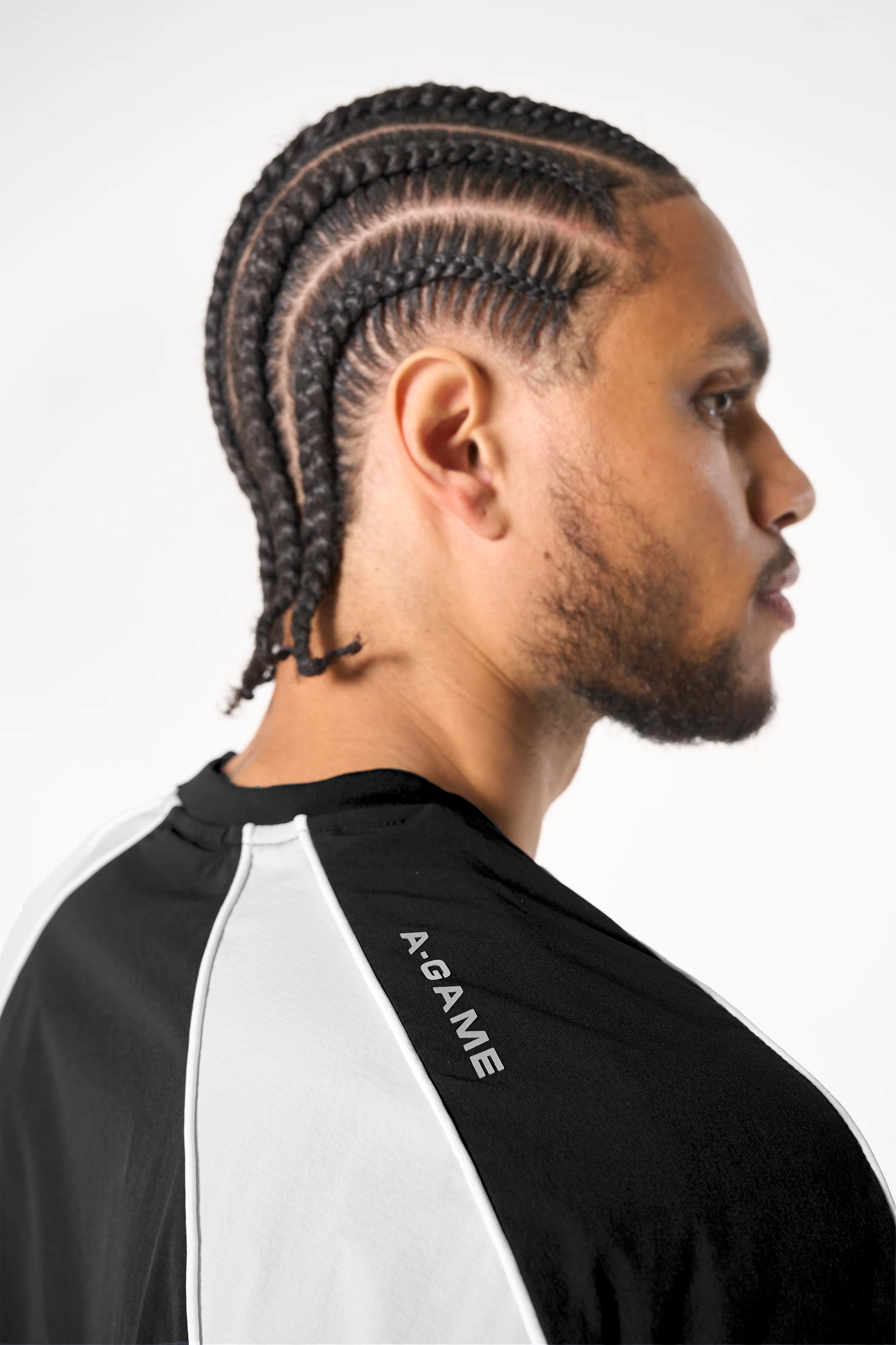 Men's Textured T-Shirt - Black / Light Grey - Image 5