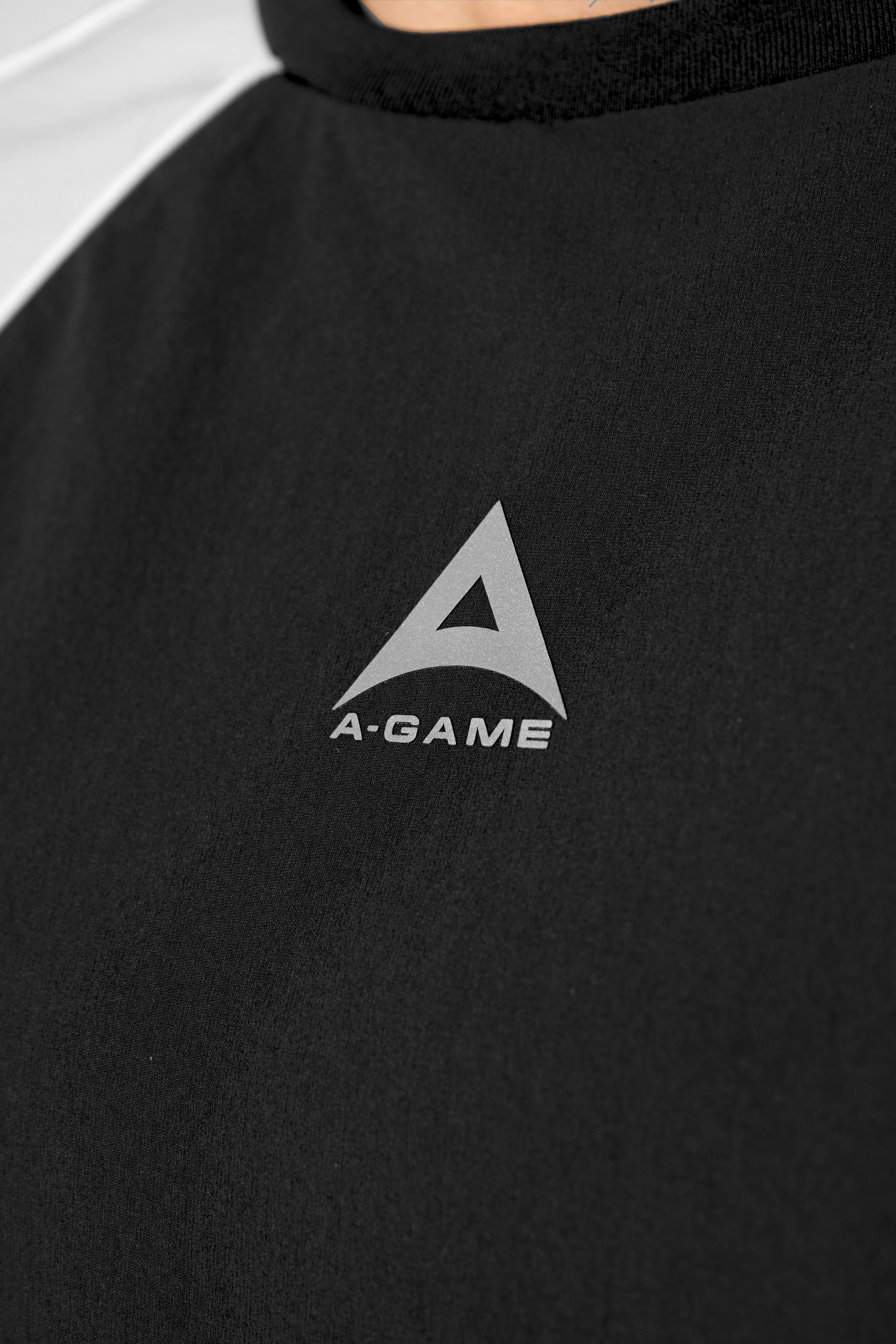 Men's Textured T-Shirt - Black / Light Grey - Image 6