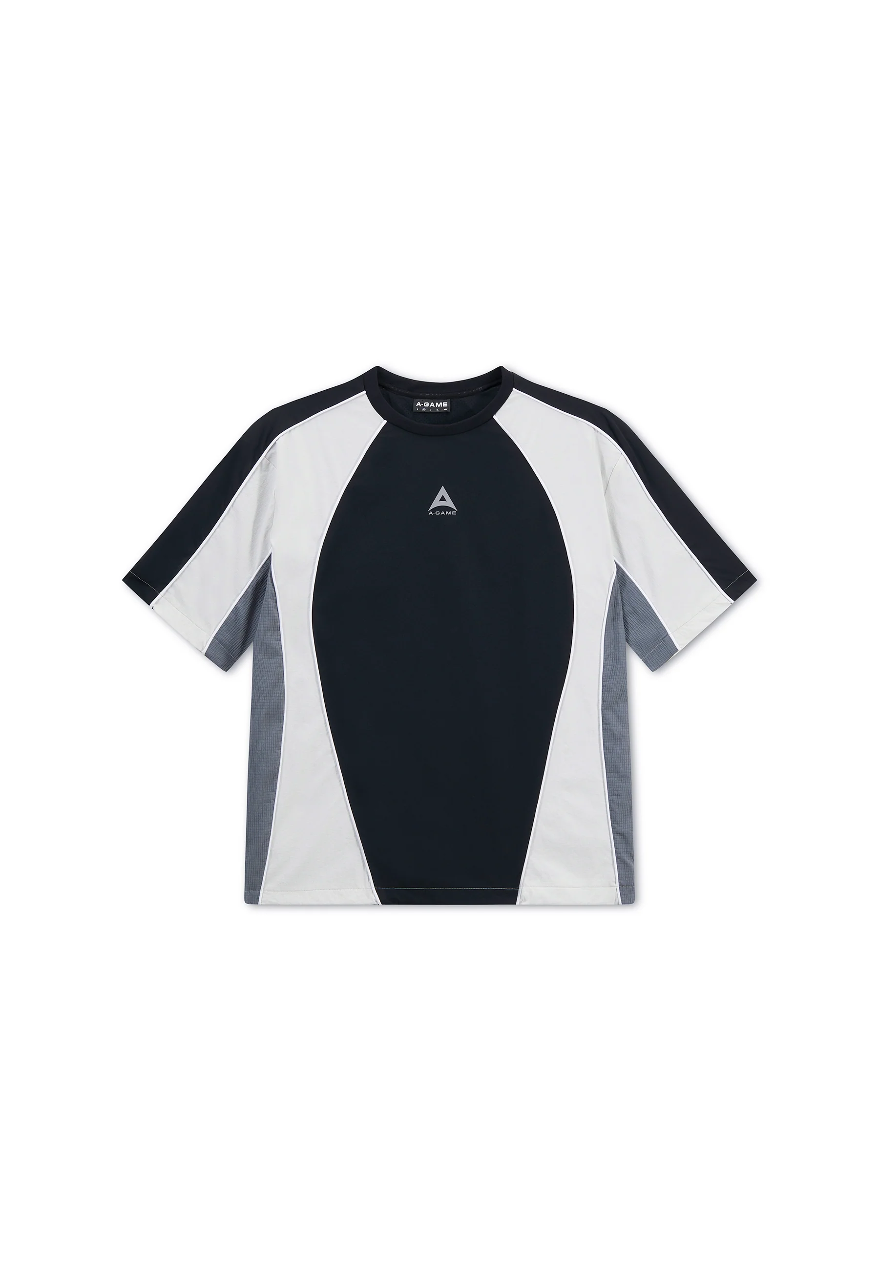 Men's Textured T-Shirt - Black / Light Grey - Image 7