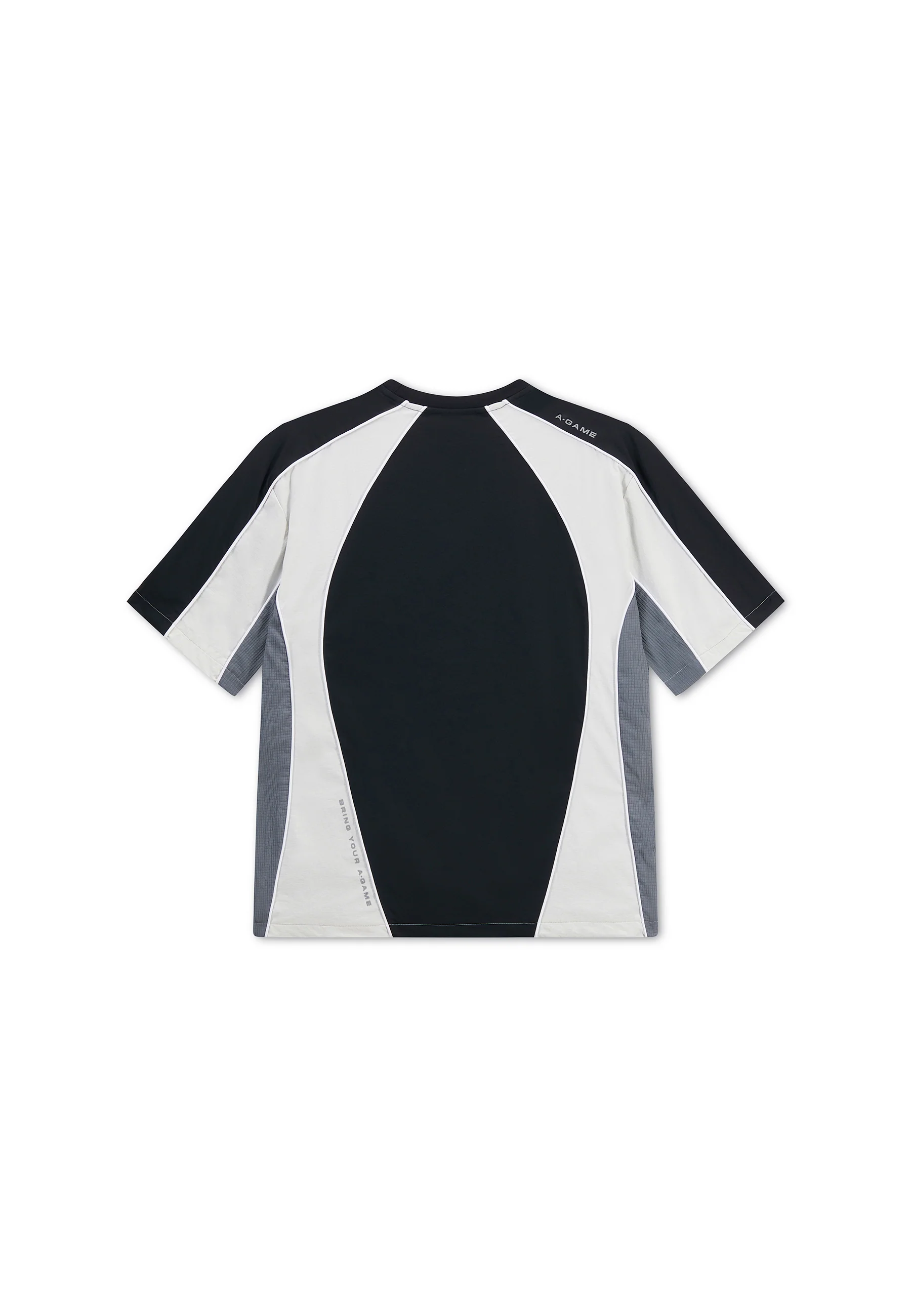 Men's Textured T-Shirt - Black / Light Grey - Image 8