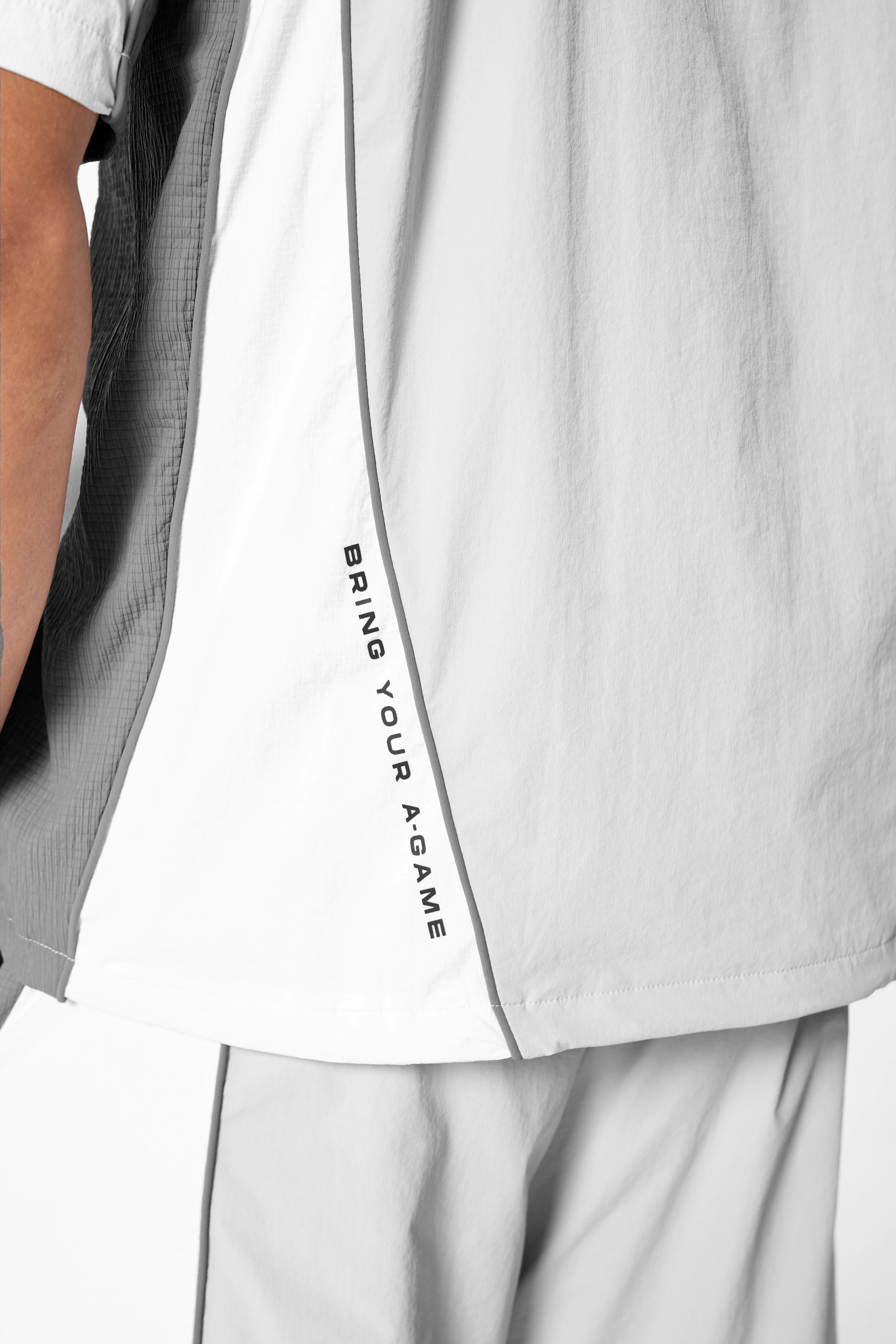 Men's Textured T-Shirt - Grey / White - Image 5