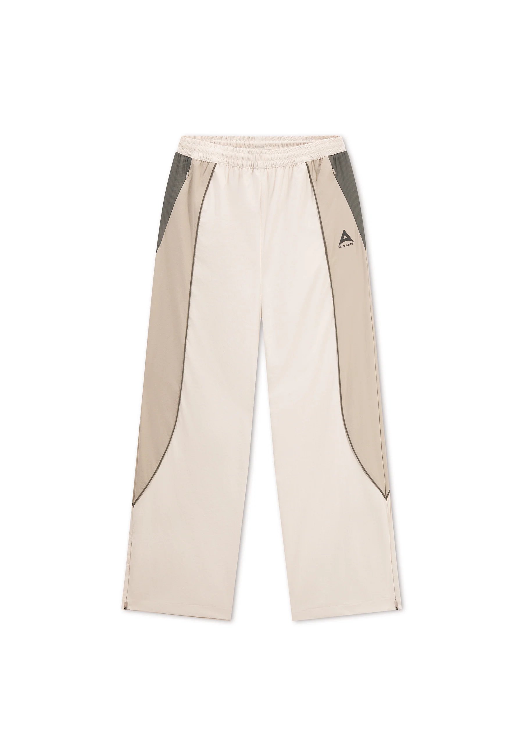 Men's Textured Track Pants - Beige / Mid Brown - Image 8