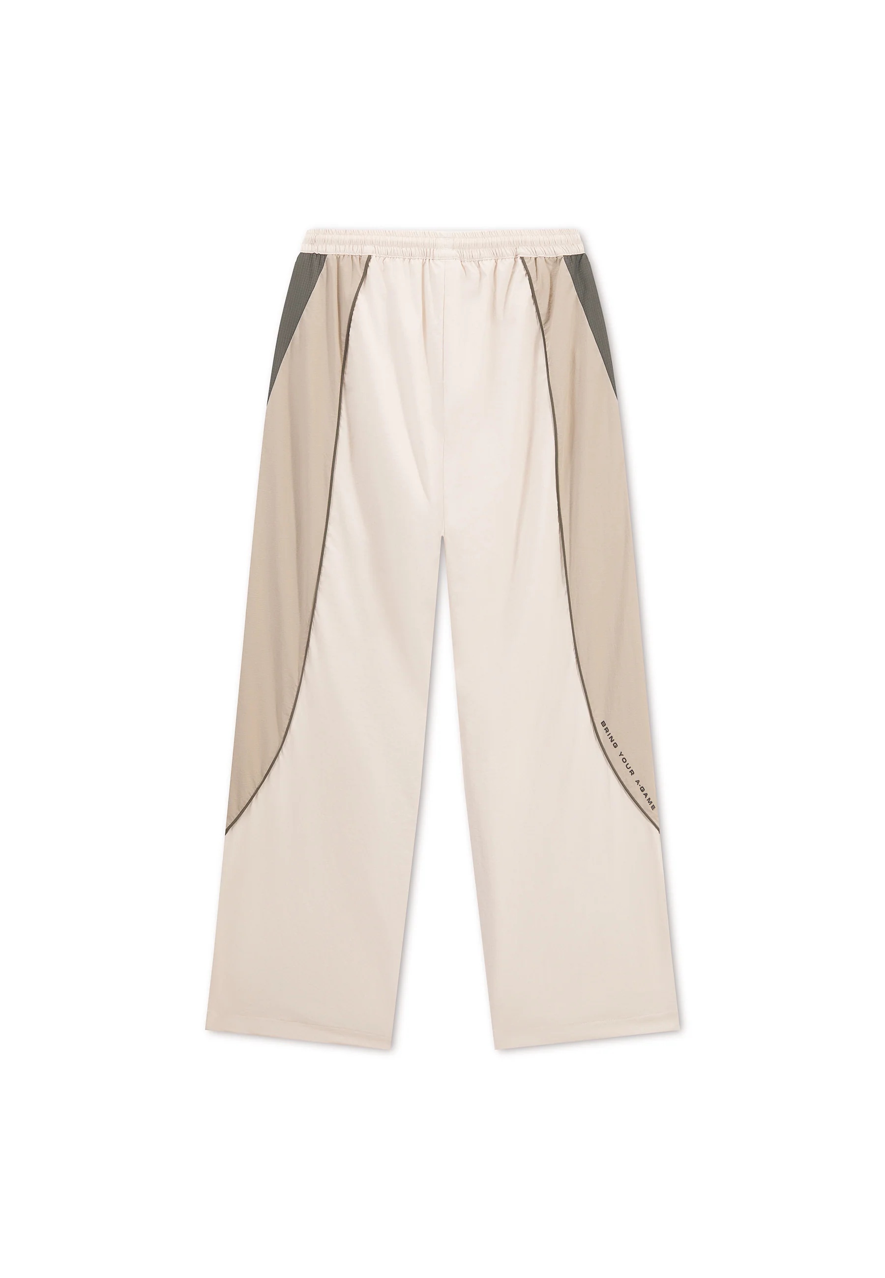 Men's Textured Track Pants - Beige / Mid Brown - Image 9